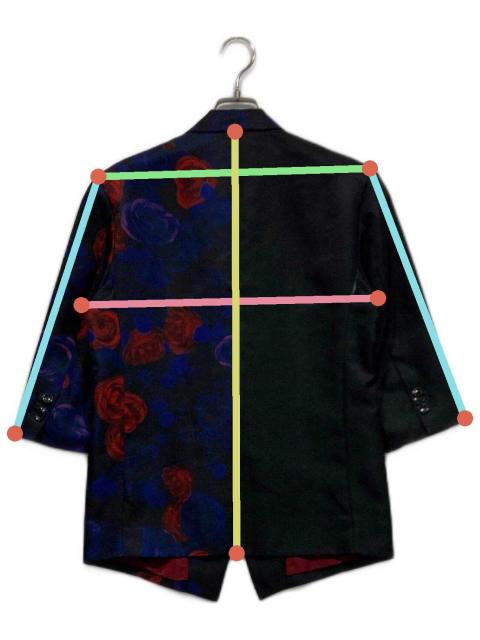中古・古着通販】CIVARIZE (シヴァーライズ) 7分袖花柄テーラード