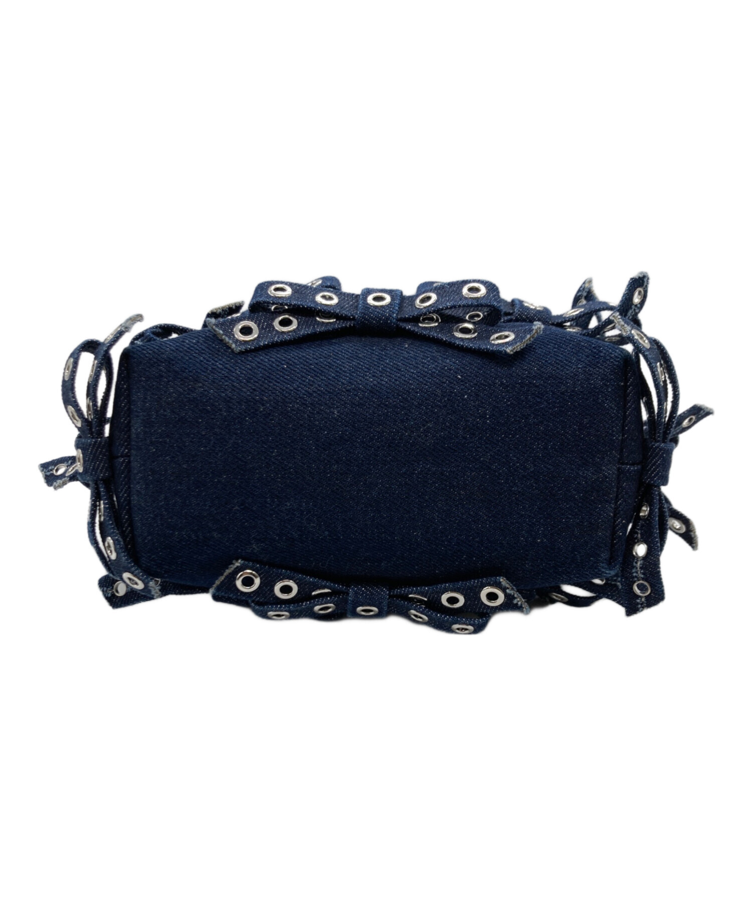 GANNI デニム リボン ショルダーバッグ 中古・古着通販】Ganni (ガニー) デニムリボンミニハンドバッグ