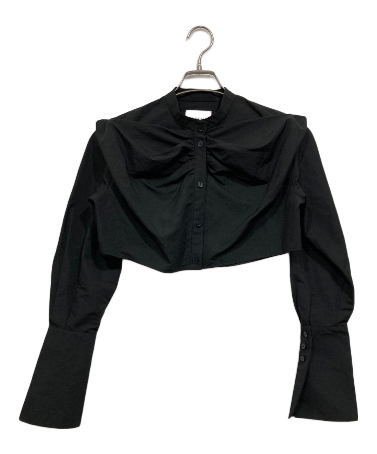 ameri  トップス 中古・古着通販】AMERI (アメリ) CROPPED BIG RIBBON SHIRT ブラック
