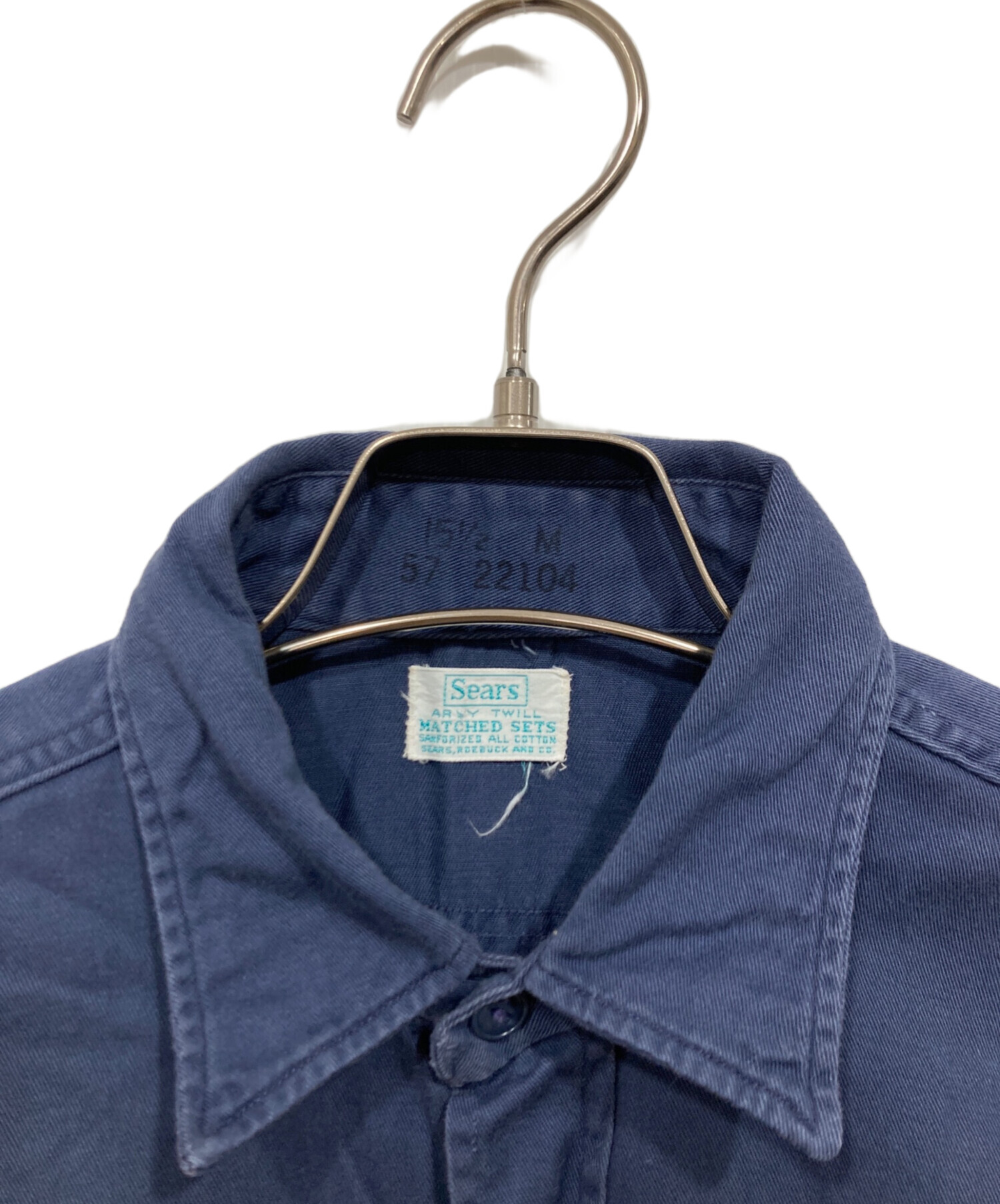 中古・古着通販】Sears (シアーズ) ヴィンテージワークシャツ ネイビー