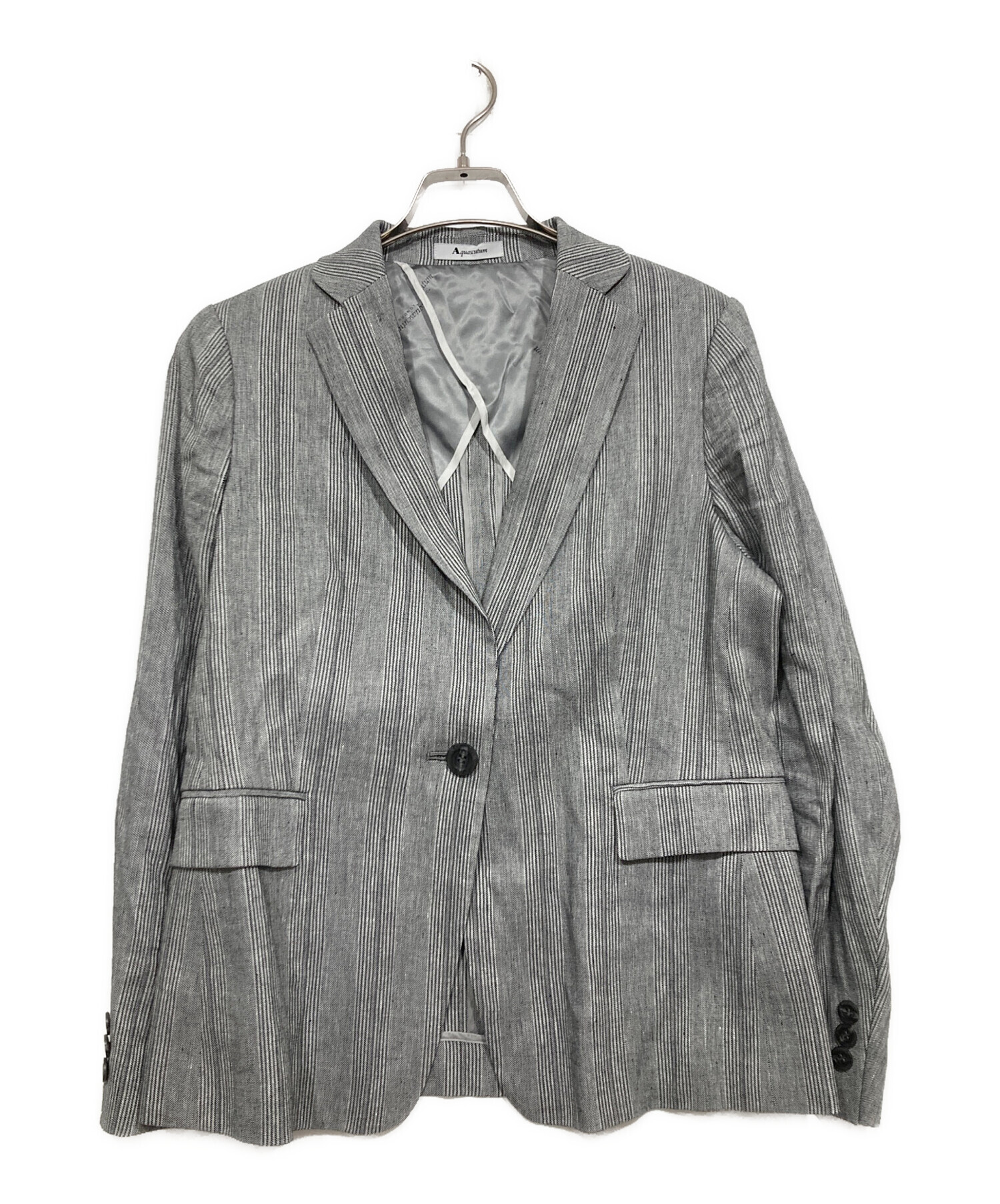 中古・古着通販】Aquascutum (アクアスキュータム) リネン混ストライプ 