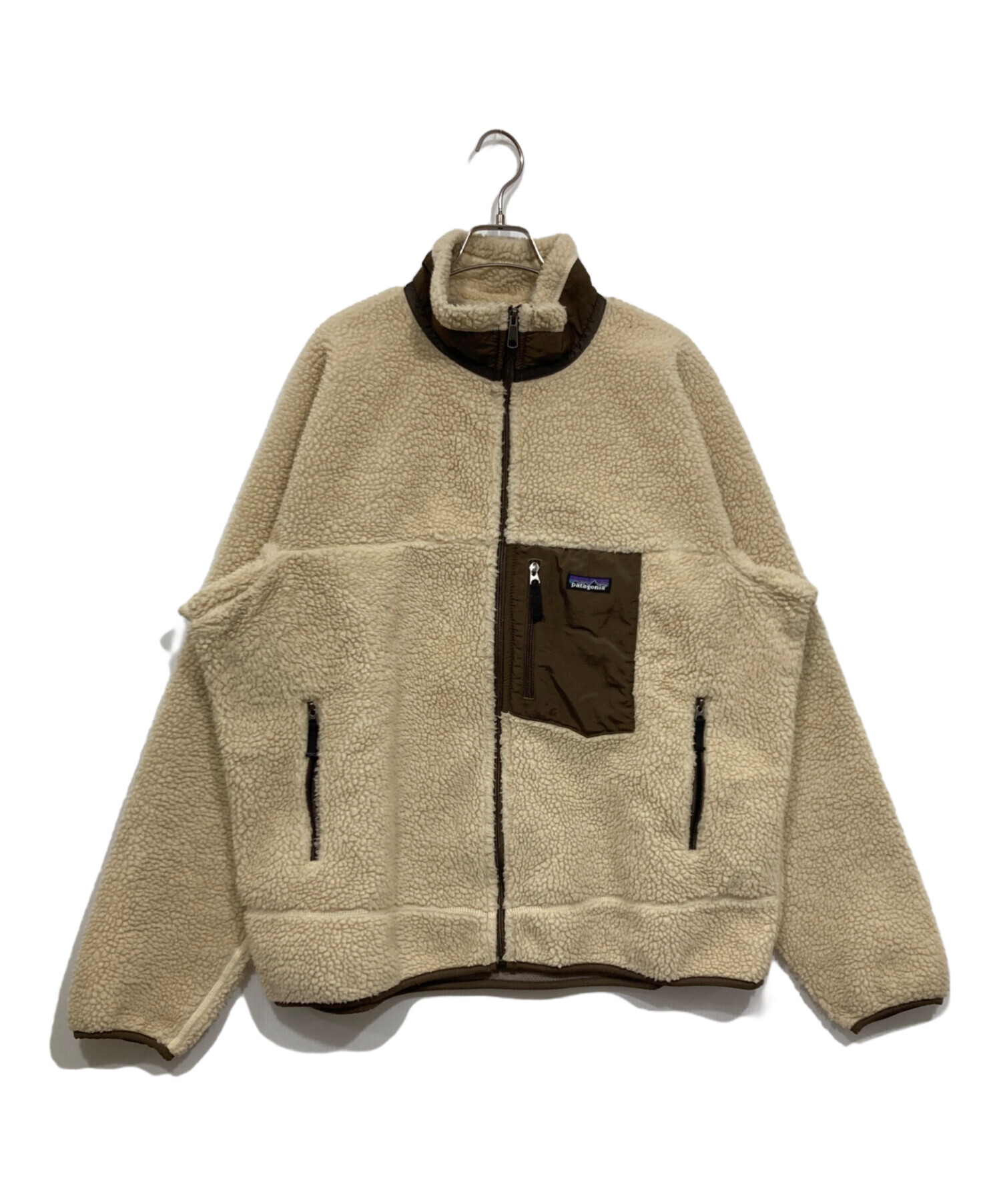 Patagonia フード付きジャケット 120センチ　アウターベージュ　ボア 中古・古着通販】Patagonia (パタゴニア) ボアジャケット ベージュ
