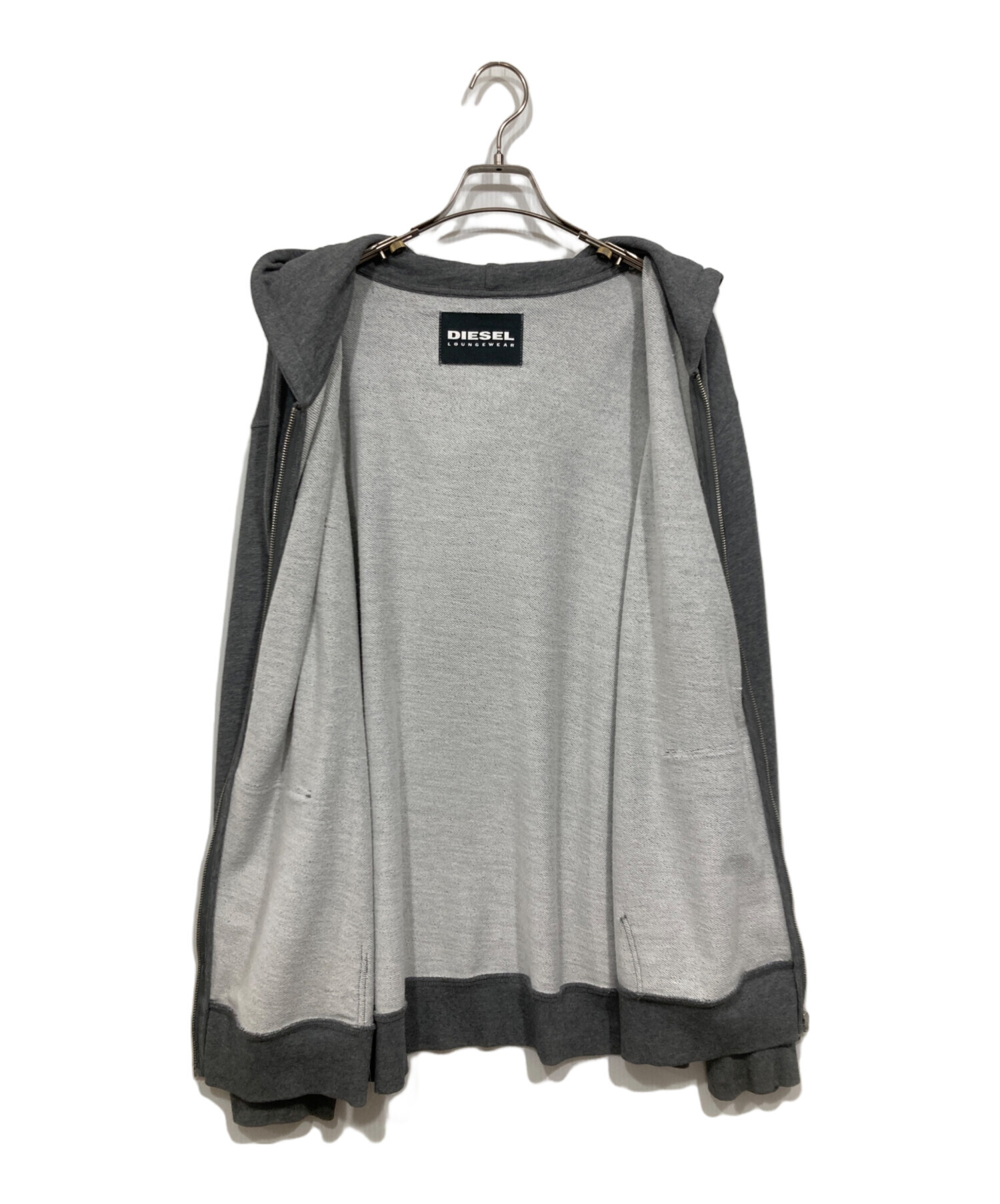 中古・古着通販】DIESEL (ディーゼル) ジップパーカー グレー サイズ