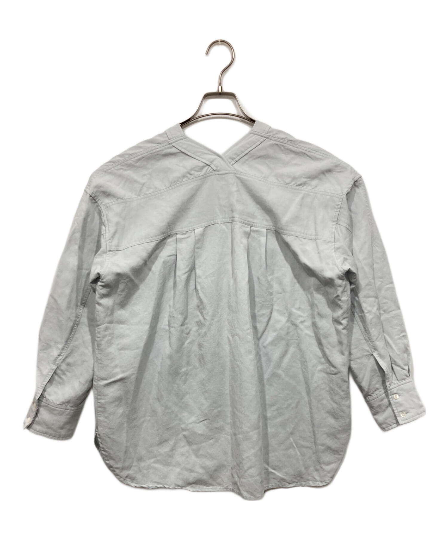 BEARDSLEY GALLARDAGALANTE ブラウス M グレー 【古着】【中古】【送料無料】 中古・古着通販】BEARDSLEY (ビアズリー) バイオカラーレス シャツ