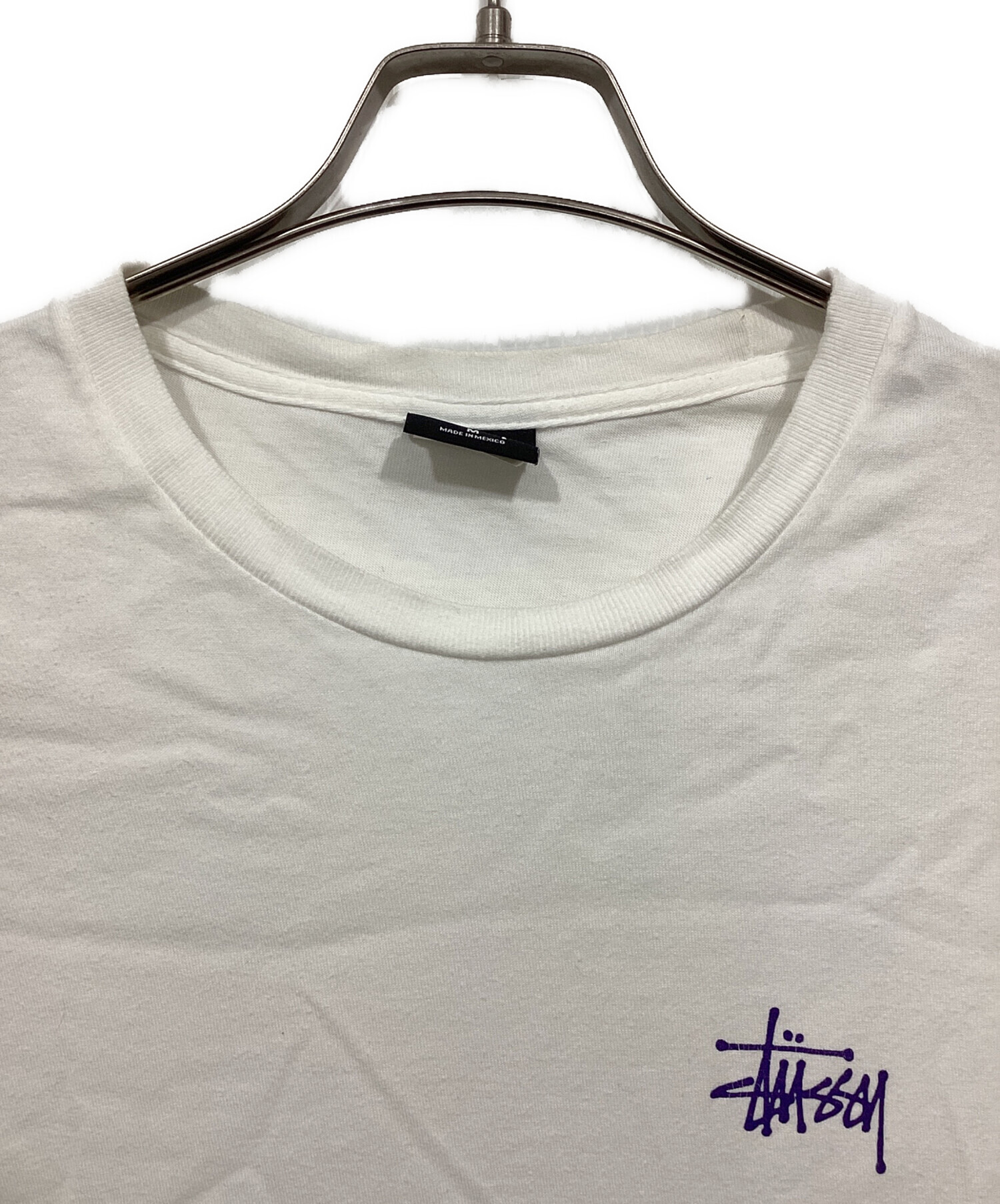 中古・古着通販】stussy (ステューシー) プリントTシャツ ホワイト 