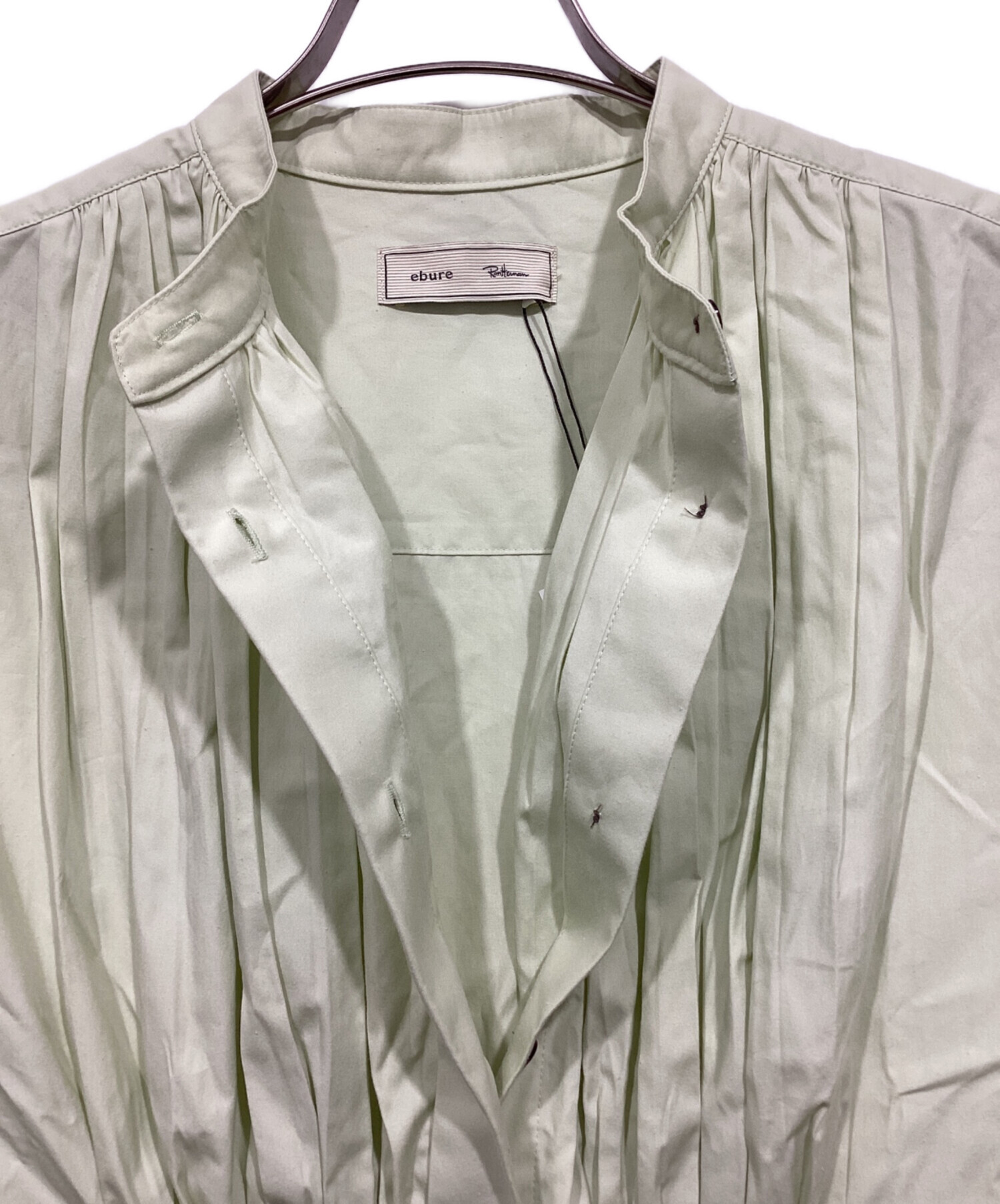【美品】  ebure / エブール | × Ron Herman ロンハーマン別注 コットン シルク Vネック ニットカーディガン | グリーン | レディース ebure 【美品】 ebure / エブール | × Ron Herman ロンハーマン別注
