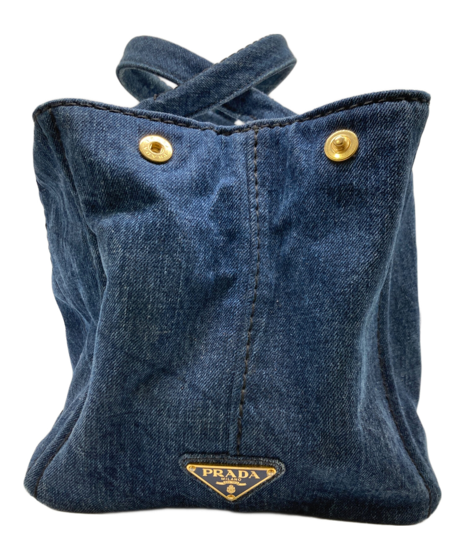 中古・古着通販】PRADA (プラダ) デニムカナパトートバッグ｜ブランド 