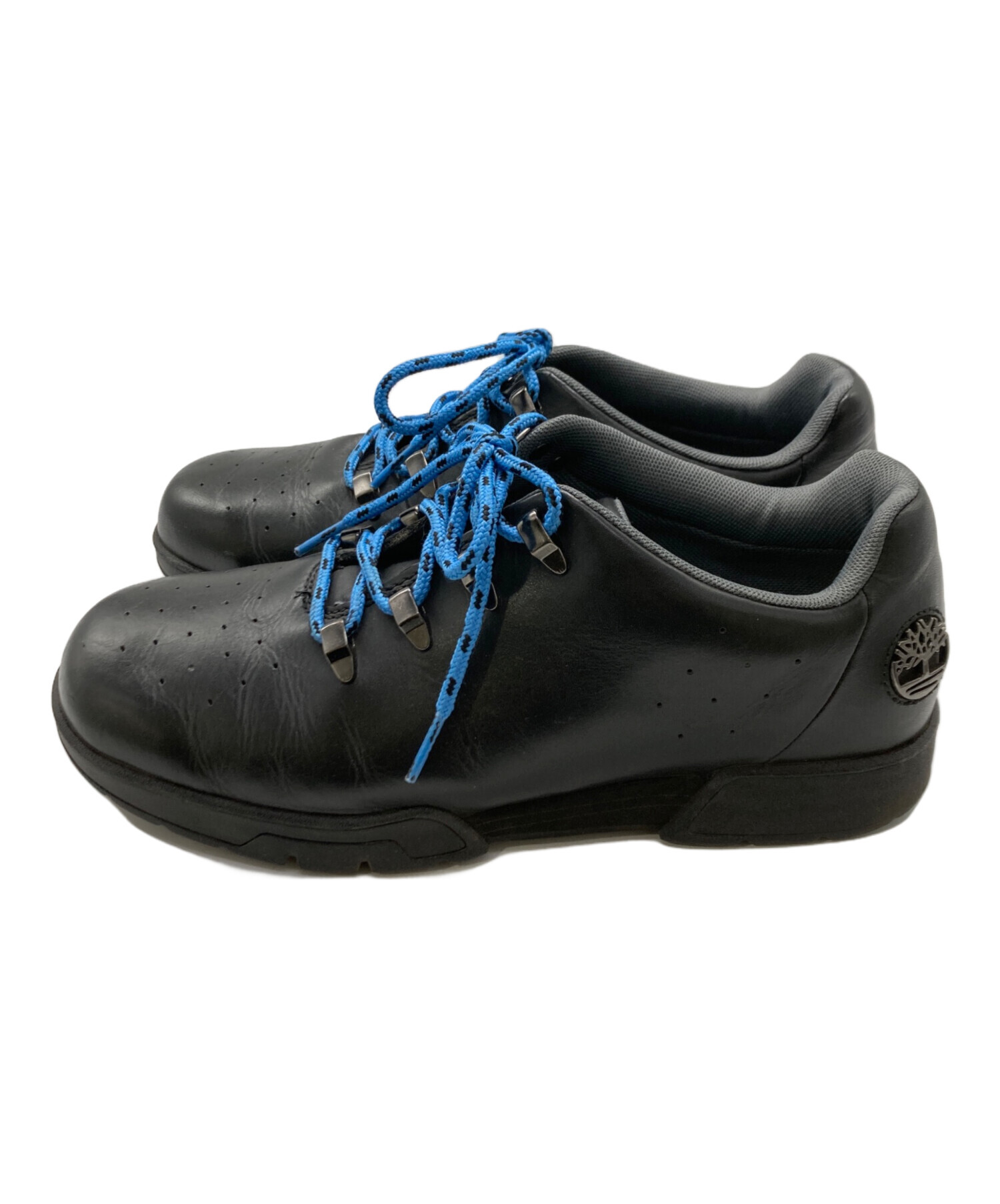 (中古)Timberlandブラックレザー ワークブーツ ミッドカット 中古・古着通販】Timberland (ティンバーランド) レザーシューズ