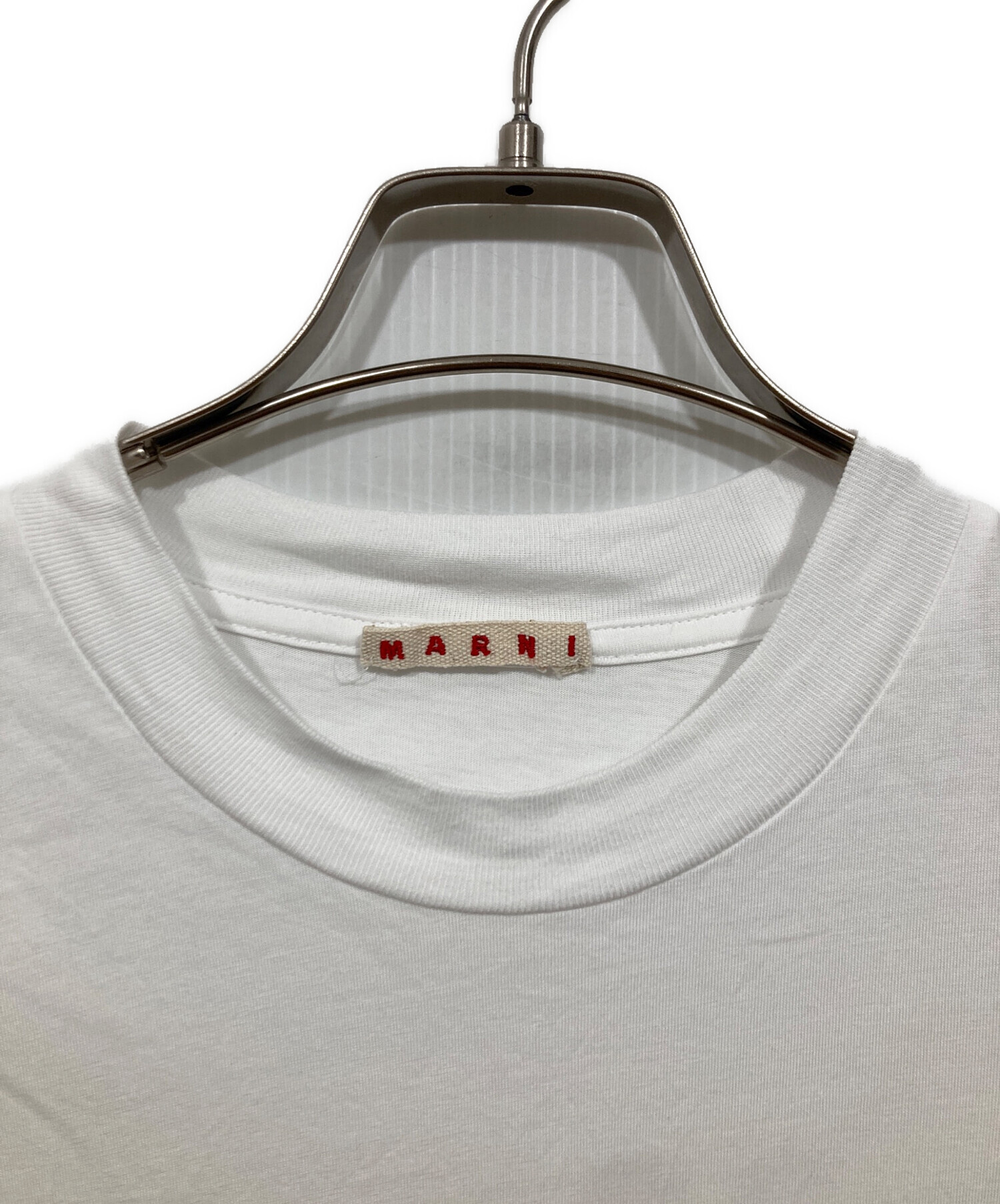 MARNI マルニ 手書き風 ロゴ Tシャツ ホワイト サイズ40 MARNI マルニ 手書き風 ロゴ Tシャツ ホワイト サイズ40 MARNI マルニ