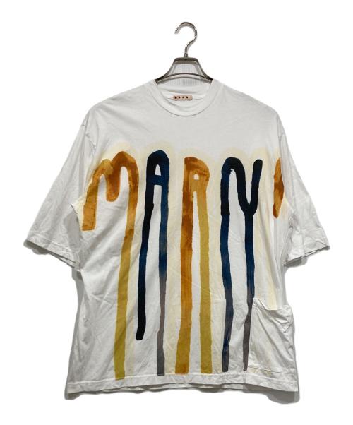 中古・古着通販】MARNI (マルニ) ペイントアートロゴTシャツ ホワイト