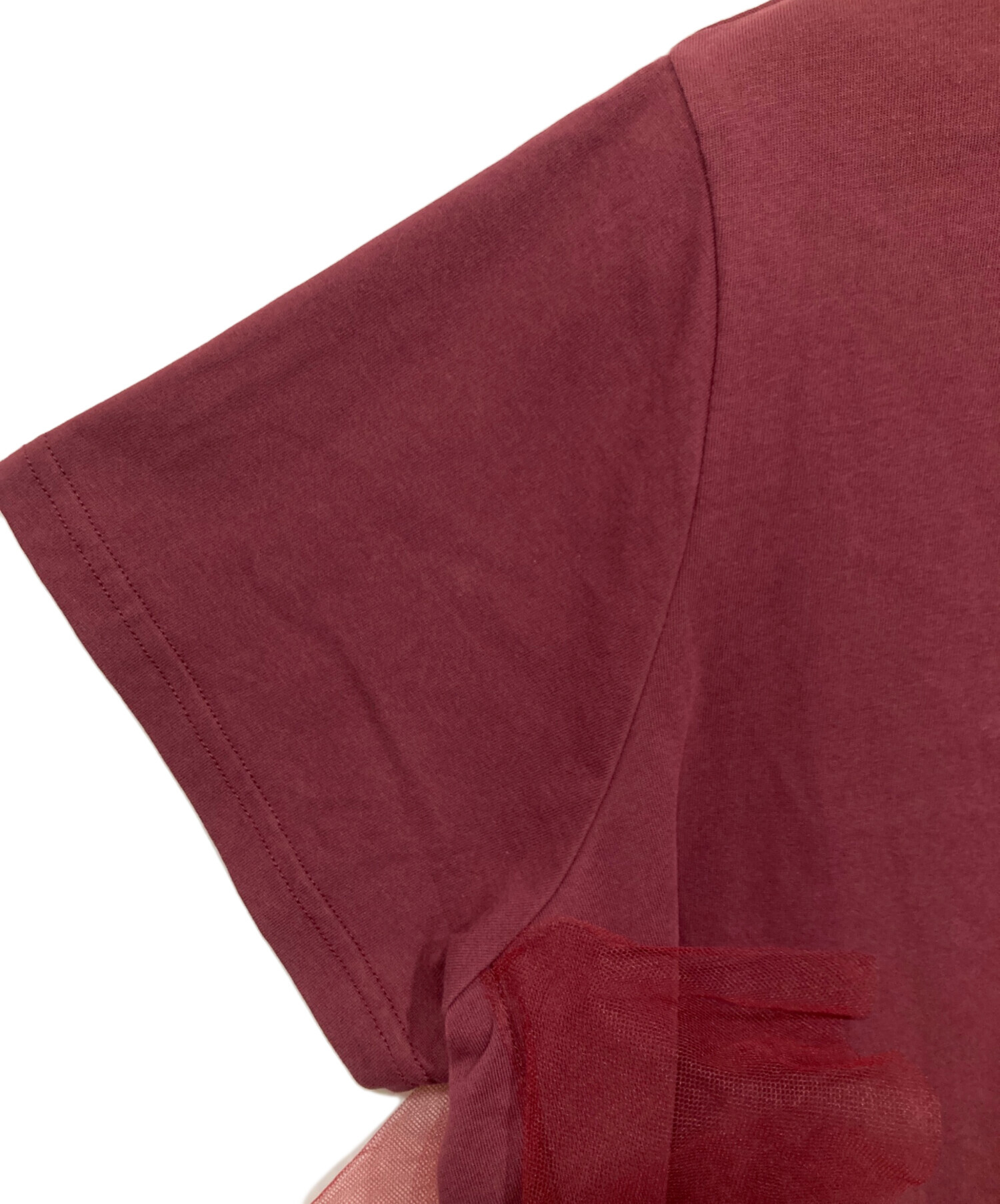 新品未使用　CADUNE 38 チュール 中古・古着通販】CADUNE (カデュネ) サイドチュールロゴT-shirt