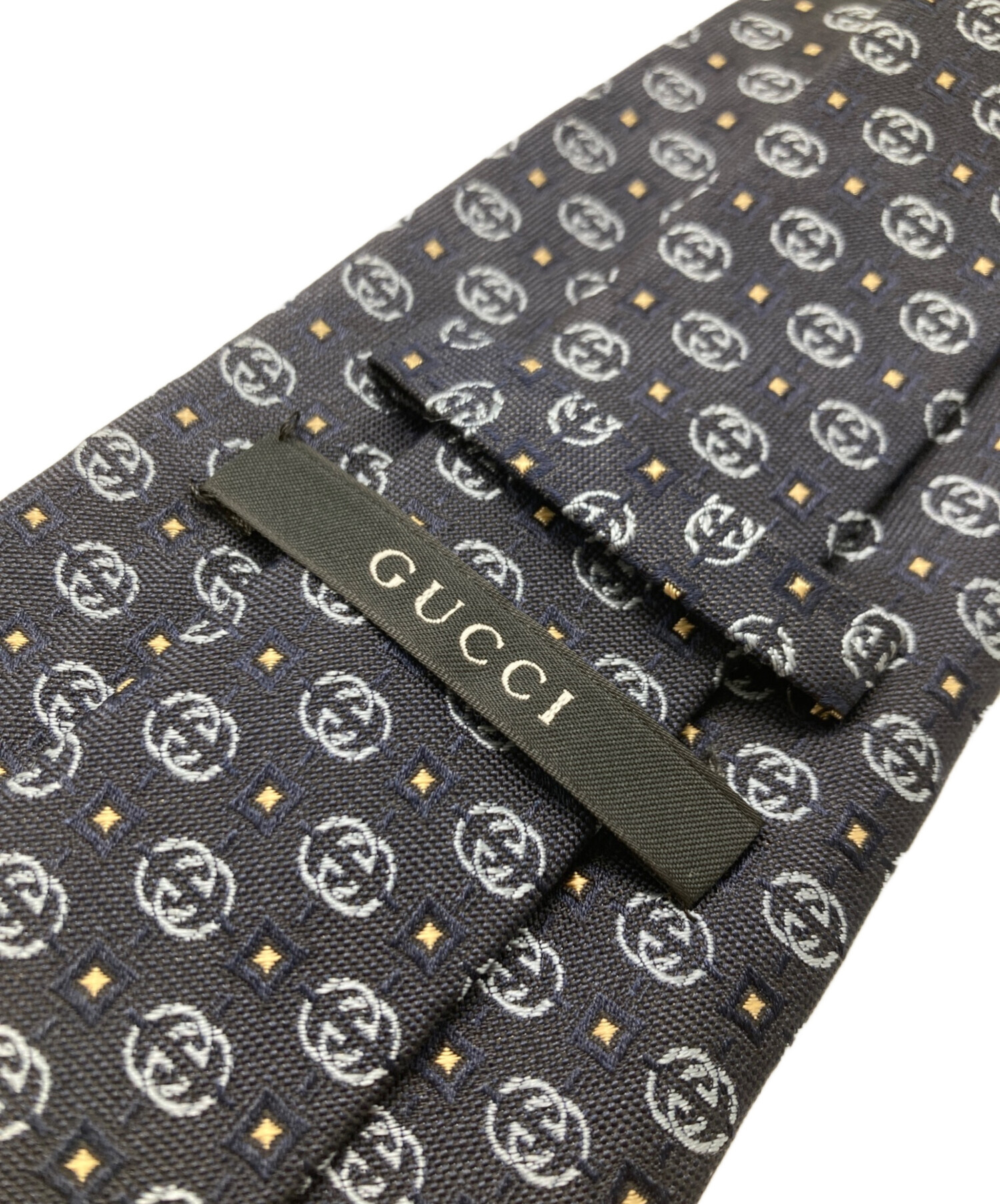 中古・古着通販】GUCCI (グッチ) GG柄ネクタイ ネイビー×ブルー サイズ