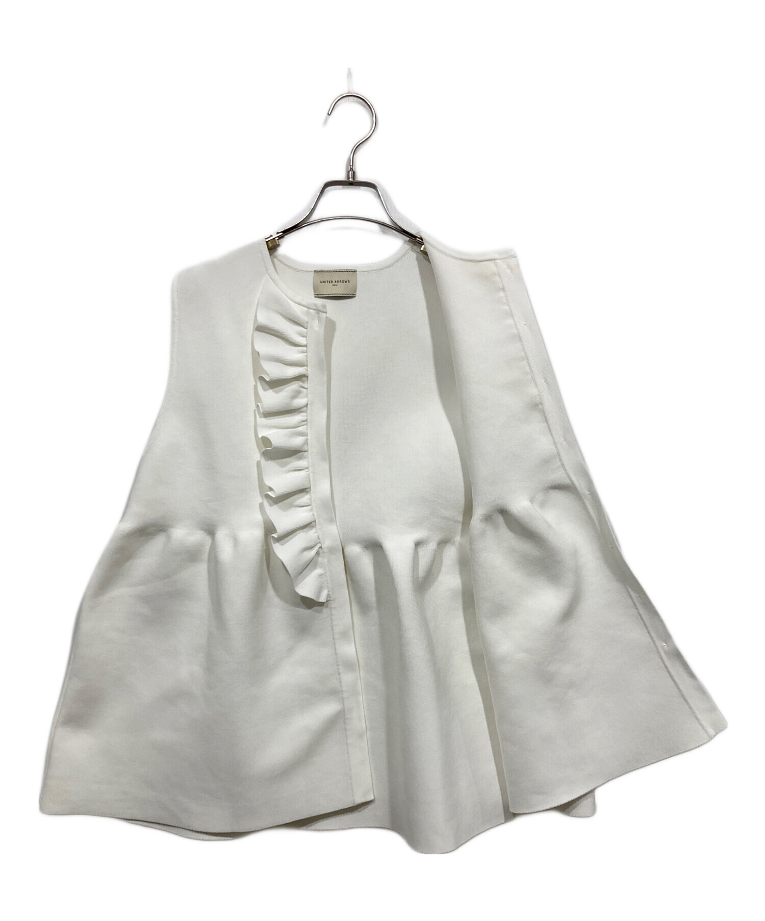UNITED ARROWS フリル付きホワイトベスト 中古・古着通販】UNITED ARROWS (ユナイテッドアローズ) イレギュラー