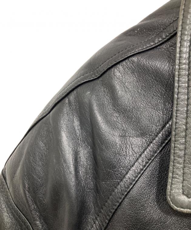 中古・古着通販】NO BRAND (ノーブランド) レザーボンバージャケット 中古・古着通販】NO BRAND (ノーブランド) レザーボンバージャケット