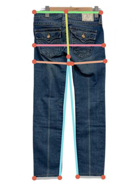 中古・古着通販】TRUE RELIGION (トゥルー レリジョン) デニムパンツ
