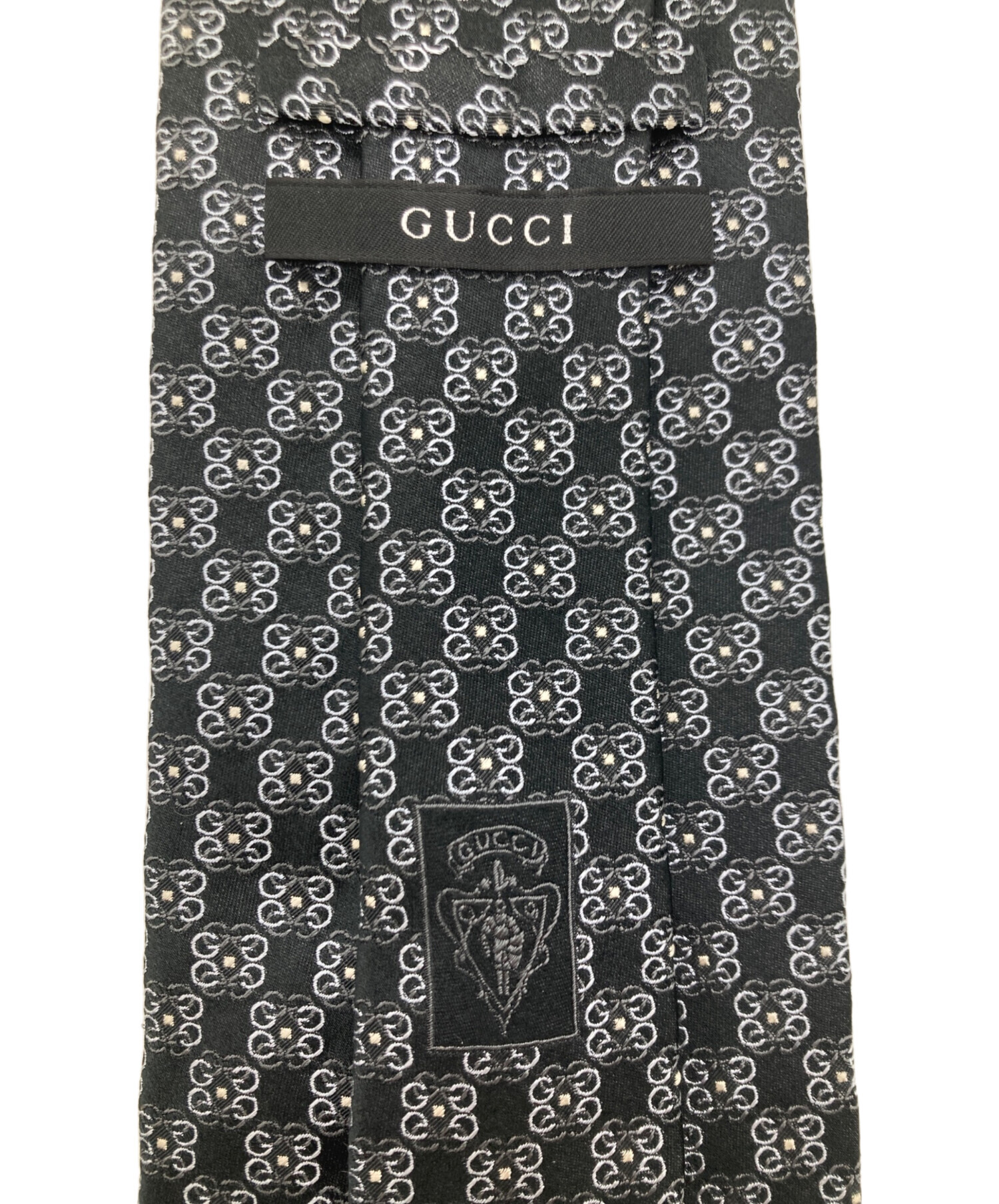 中古・古着通販】GUCCI (グッチ) GG柄ネクタイ ネイビー サイズ
