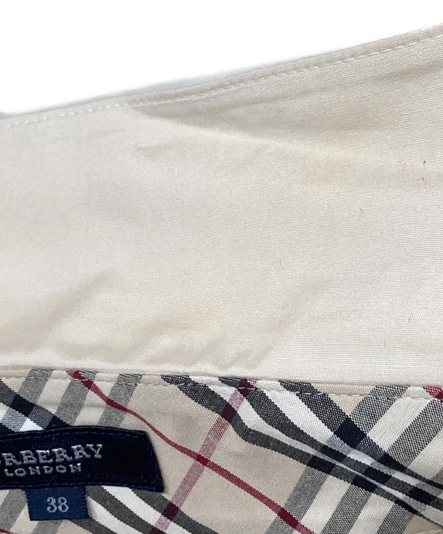 バーバリー ロンドン シャツ 七分袖 チェック コットン ブラウス トップス38 BURBERRY - バーバリー ロンドン シャツ 七分袖 チェック コットン