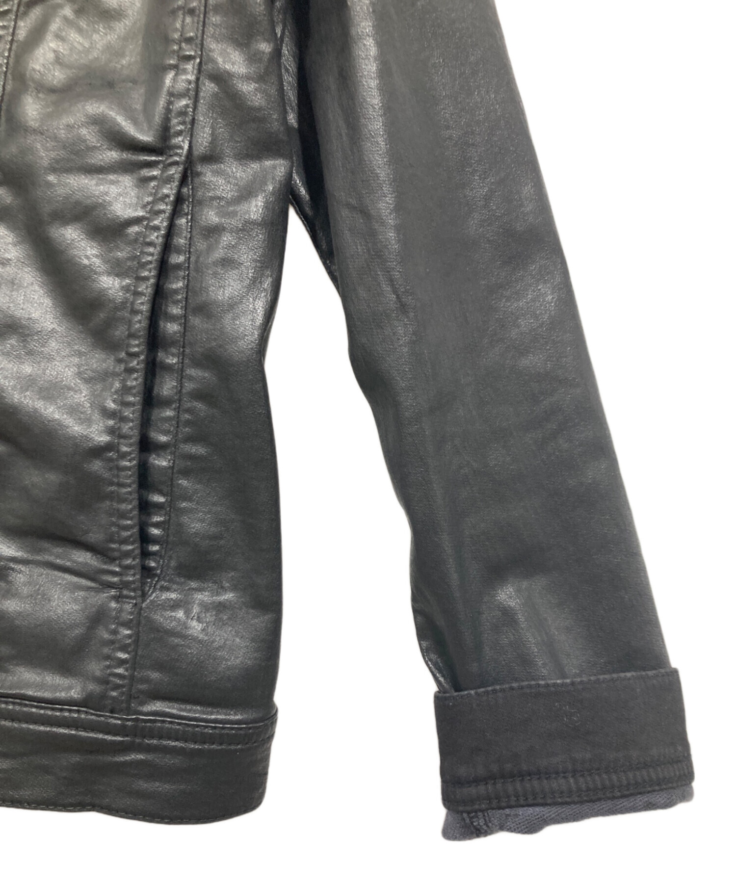 diesel archive コーティング　デニムジャケット　ブラック 中古・古着通販】DIESEL (ディーゼル) コーティングデニムジャケット