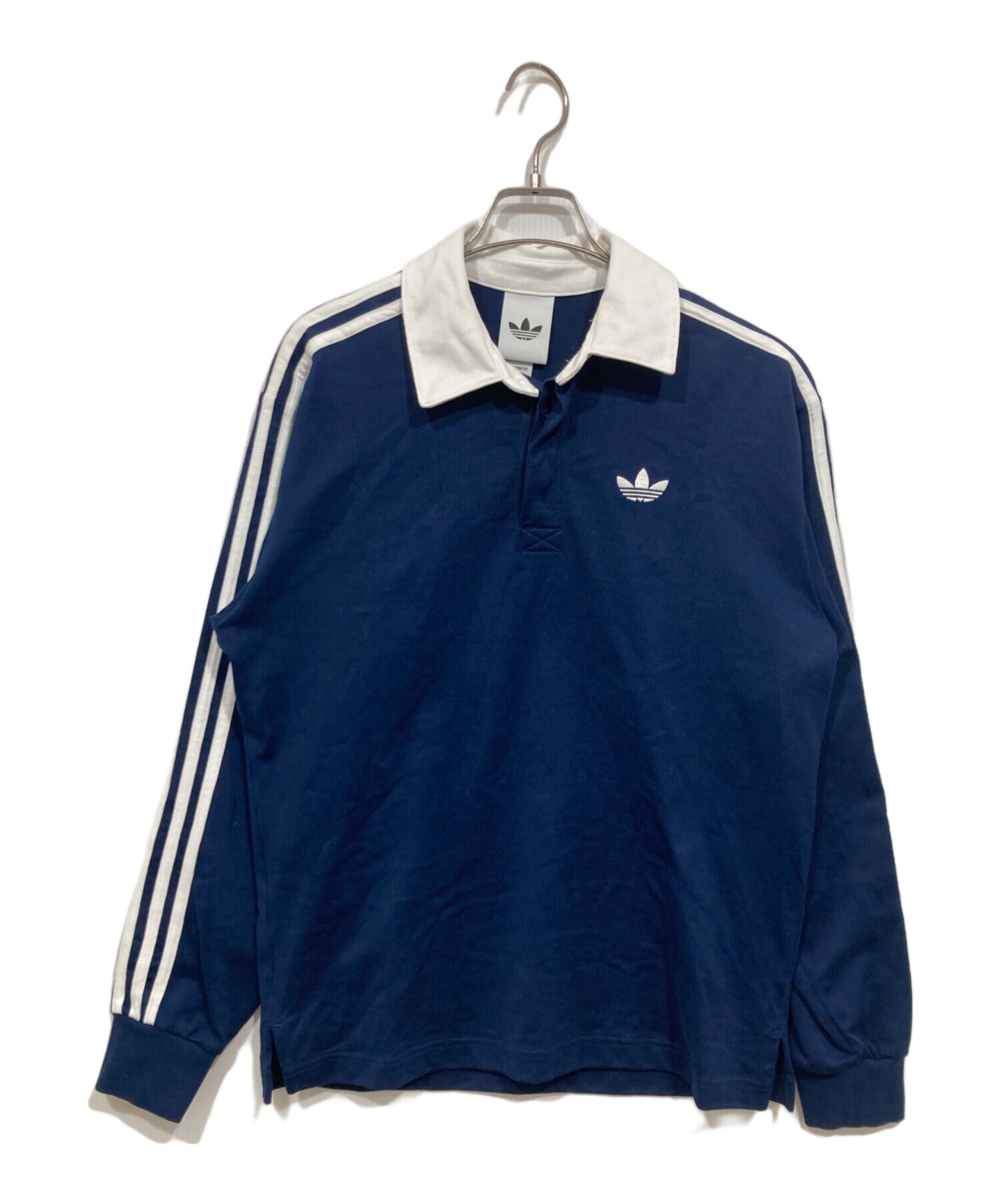 adidas フットボールシャツ　サッカー ネイビー　Lサイズ 中古・古着通販】adidas (アディダス) フットボールTシャツ ネイビー
