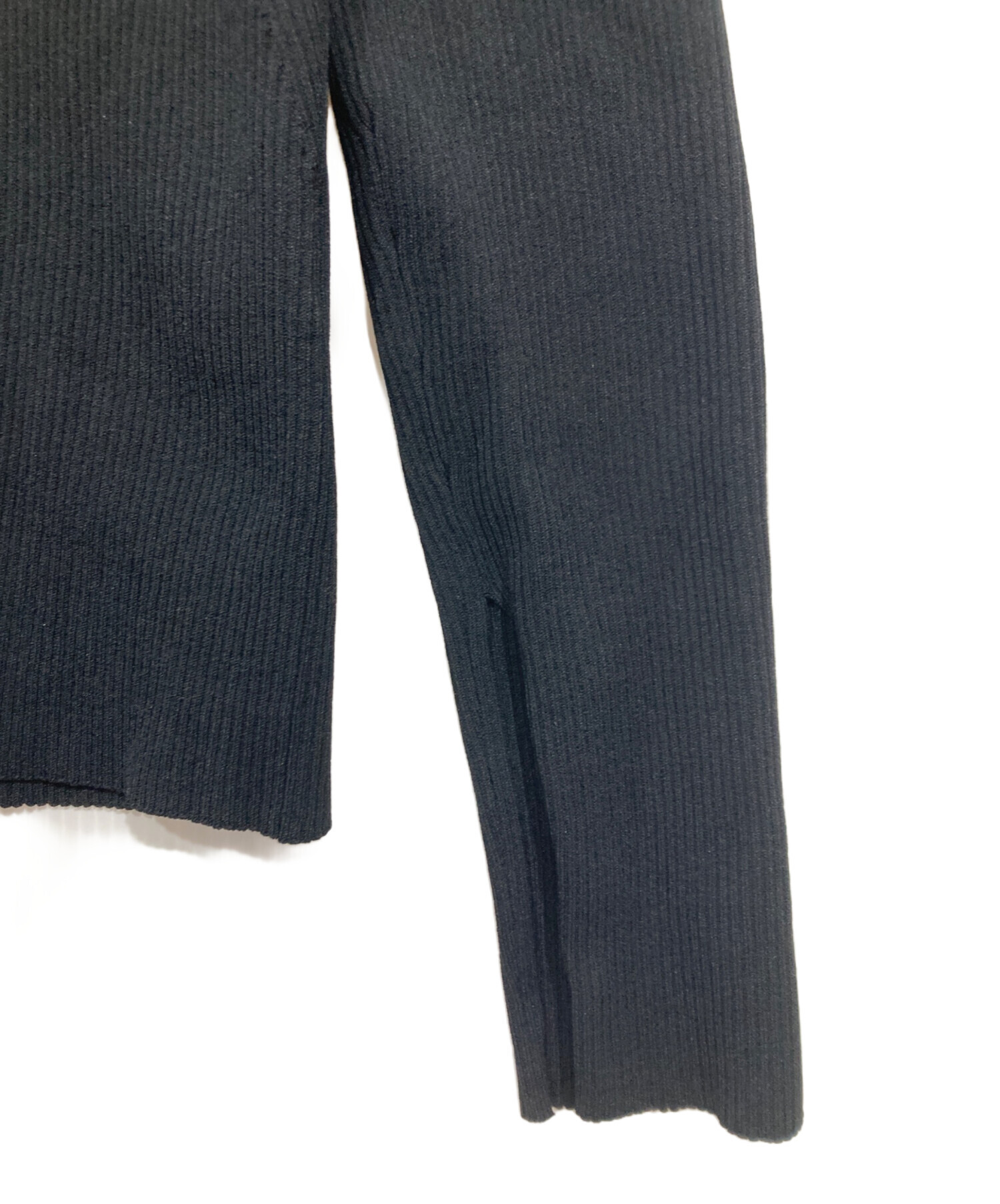 BEIGE, ベイジ カーディガン M 黒 【古着】【中古】【送料無料】 中古・古着通販】BEIGE (ベイジ) リブニットカーディガン ブラック