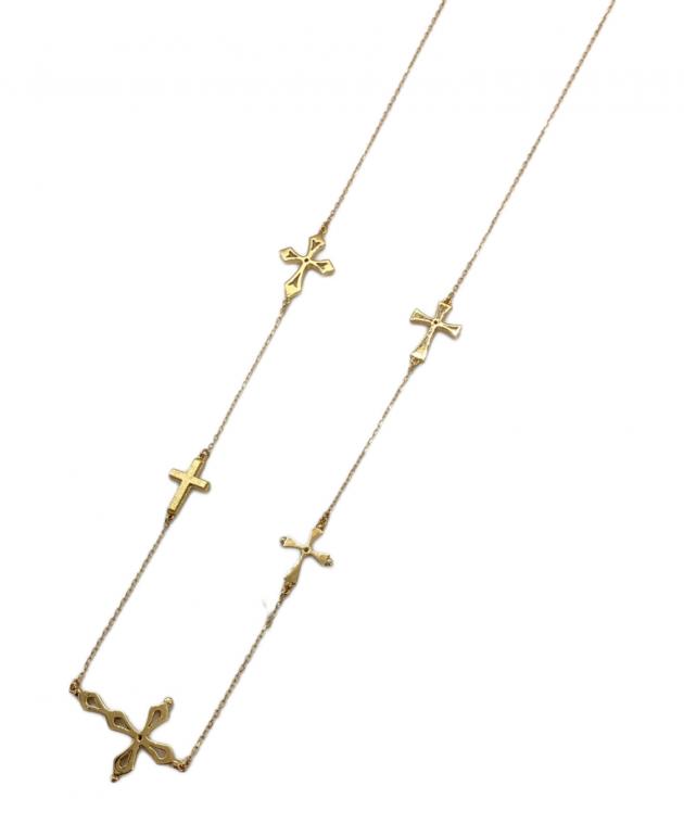 アーカー　ゴールド クロスモチーフ ネックレス 中古・古着通販】AHKAH (アーカー) クロスモチーフネックレス