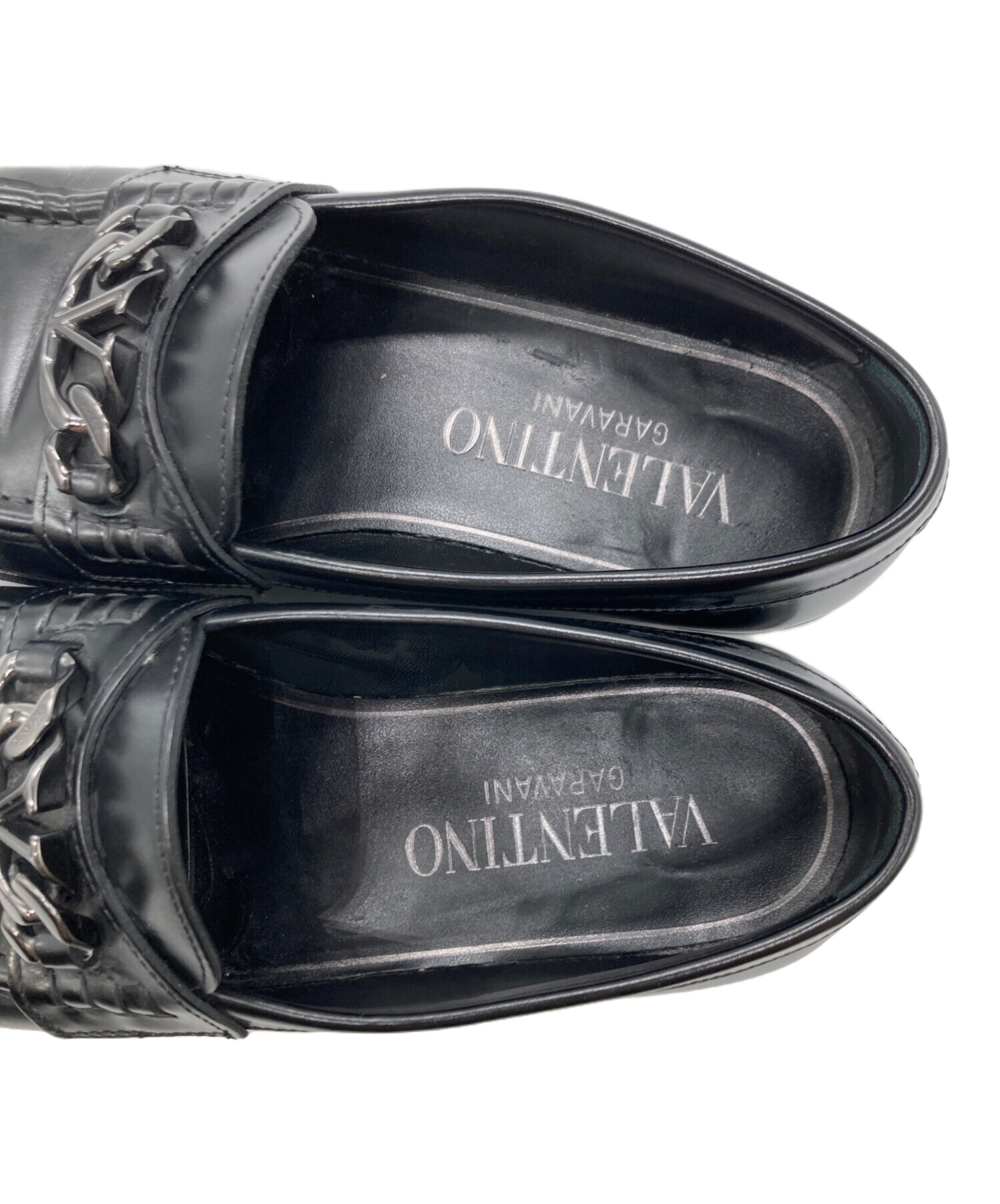 中古・古着通販】VALENTINO (ヴァレンティノ) Vロゴチェーンローファー