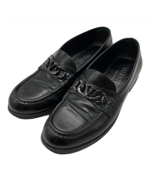中古・古着通販】VALENTINO (ヴァレンティノ) Vロゴチェーンローファー