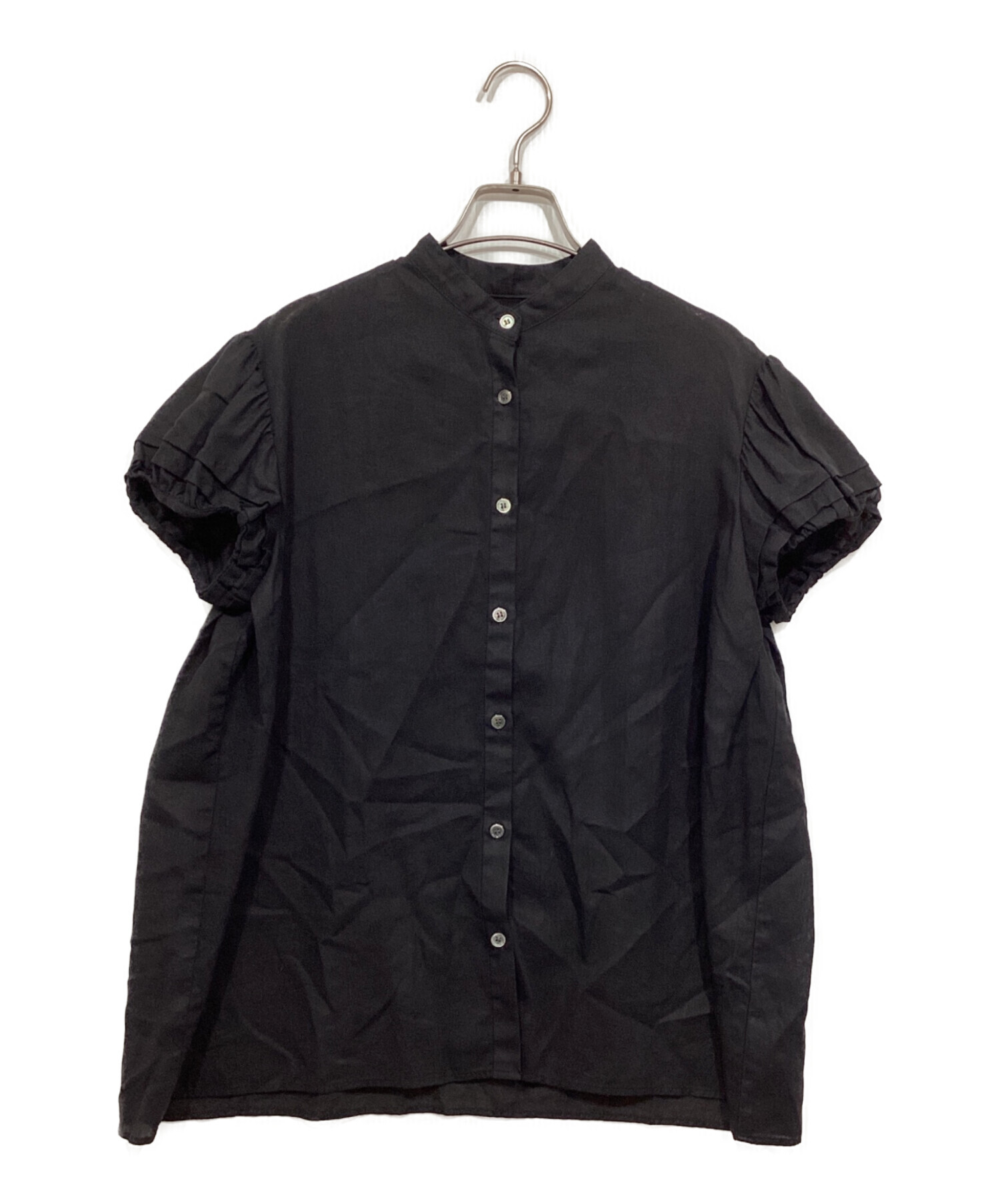 【新品未使用】25年SS IENA パフスリーブ半袖ブラウス タグ付き 中古・古着通販】IENA (イエナ) パフスリーブ半袖ブラウス ブラック