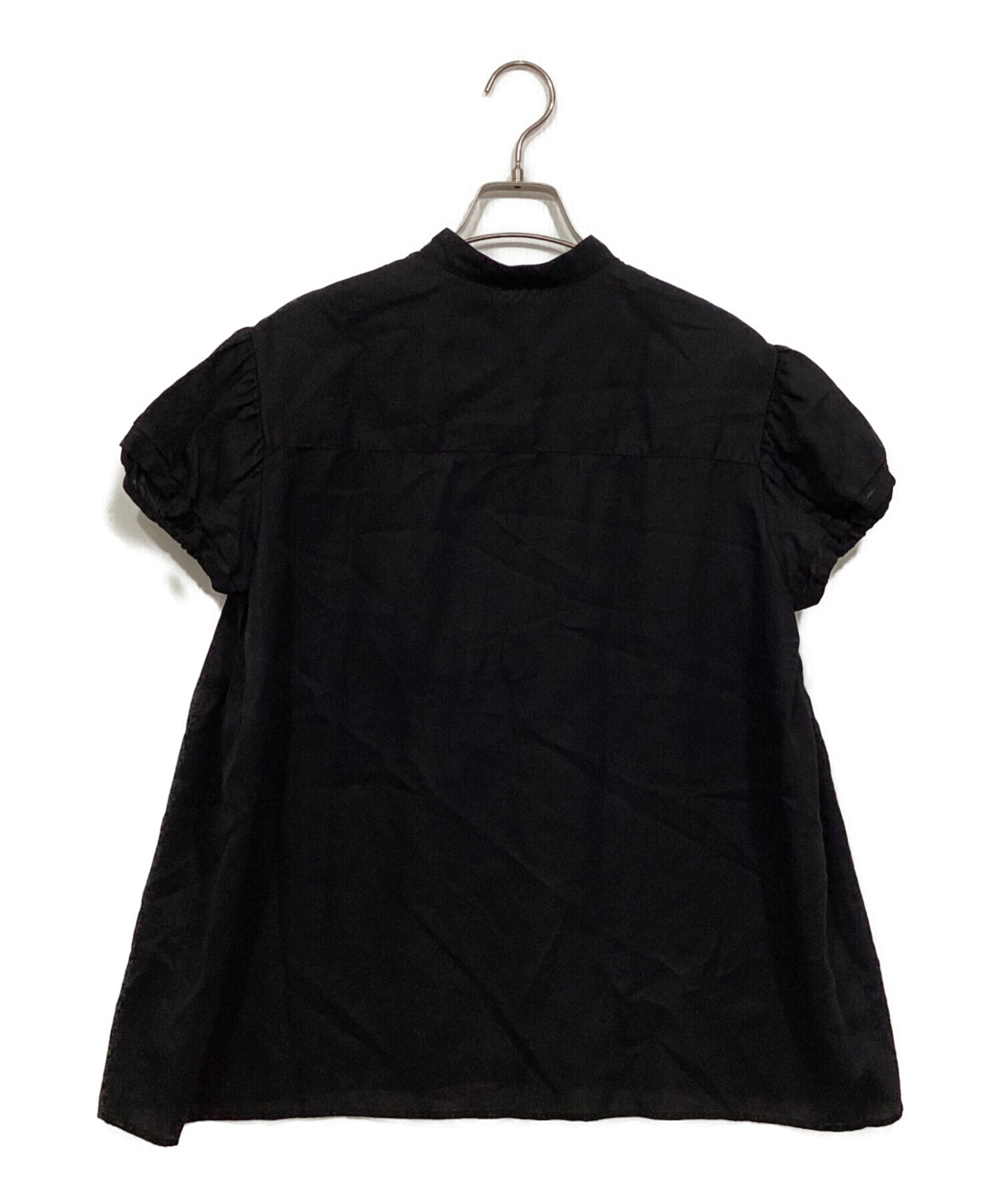 中古・古着通販】IENA (イエナ) パフスリーブ半袖ブラウス ブラック