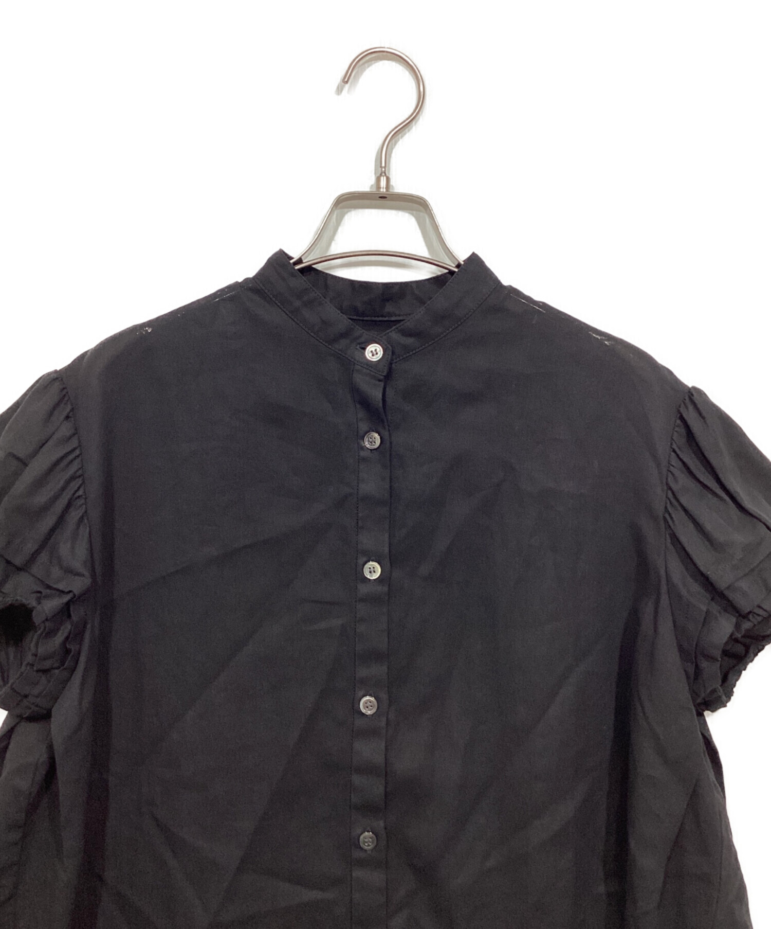 中古・古着通販】IENA (イエナ) パフスリーブ半袖ブラウス ブラック