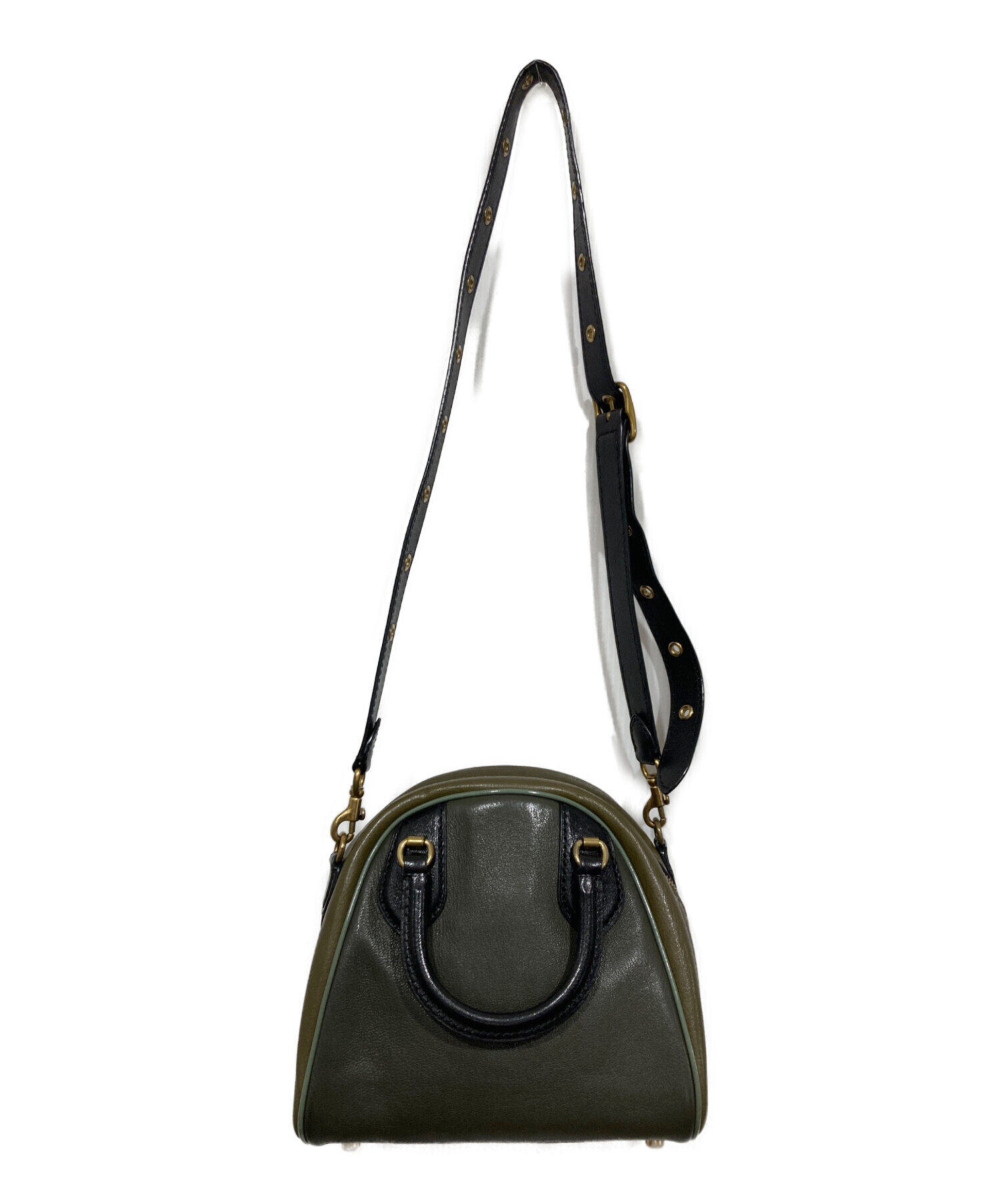 まなふうママ様コーチ COACH ハンドバッグ 2way リリー レザー カーキ