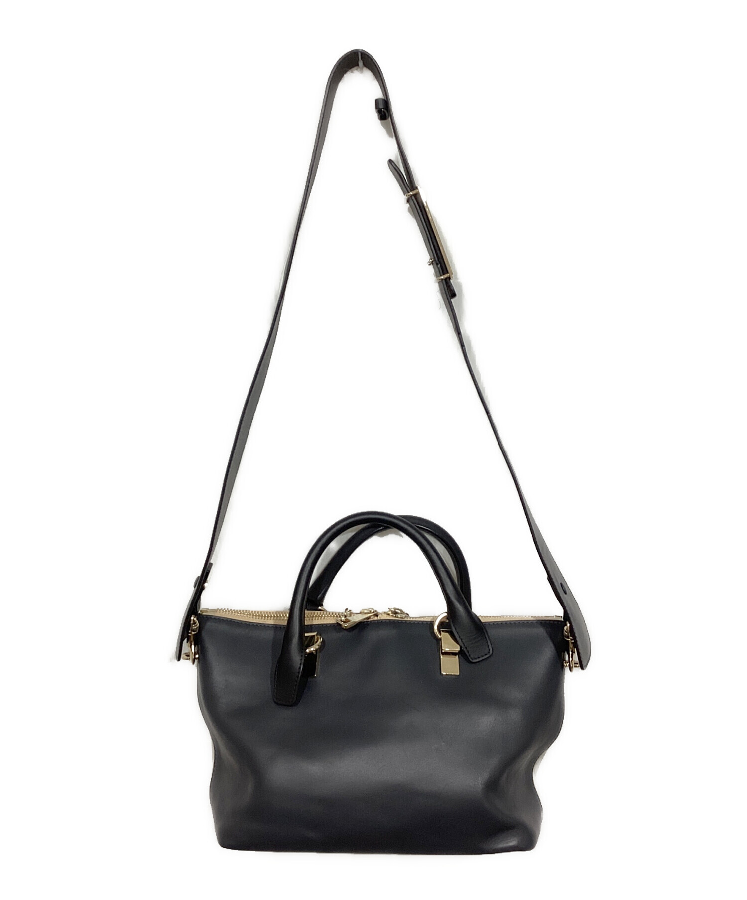 クロエ ベイリー レザー 2WAYハンドバッグ 中古・古着通販】Chloe (クロエ) ベイリーバイカラー2WAYハンドバッグ