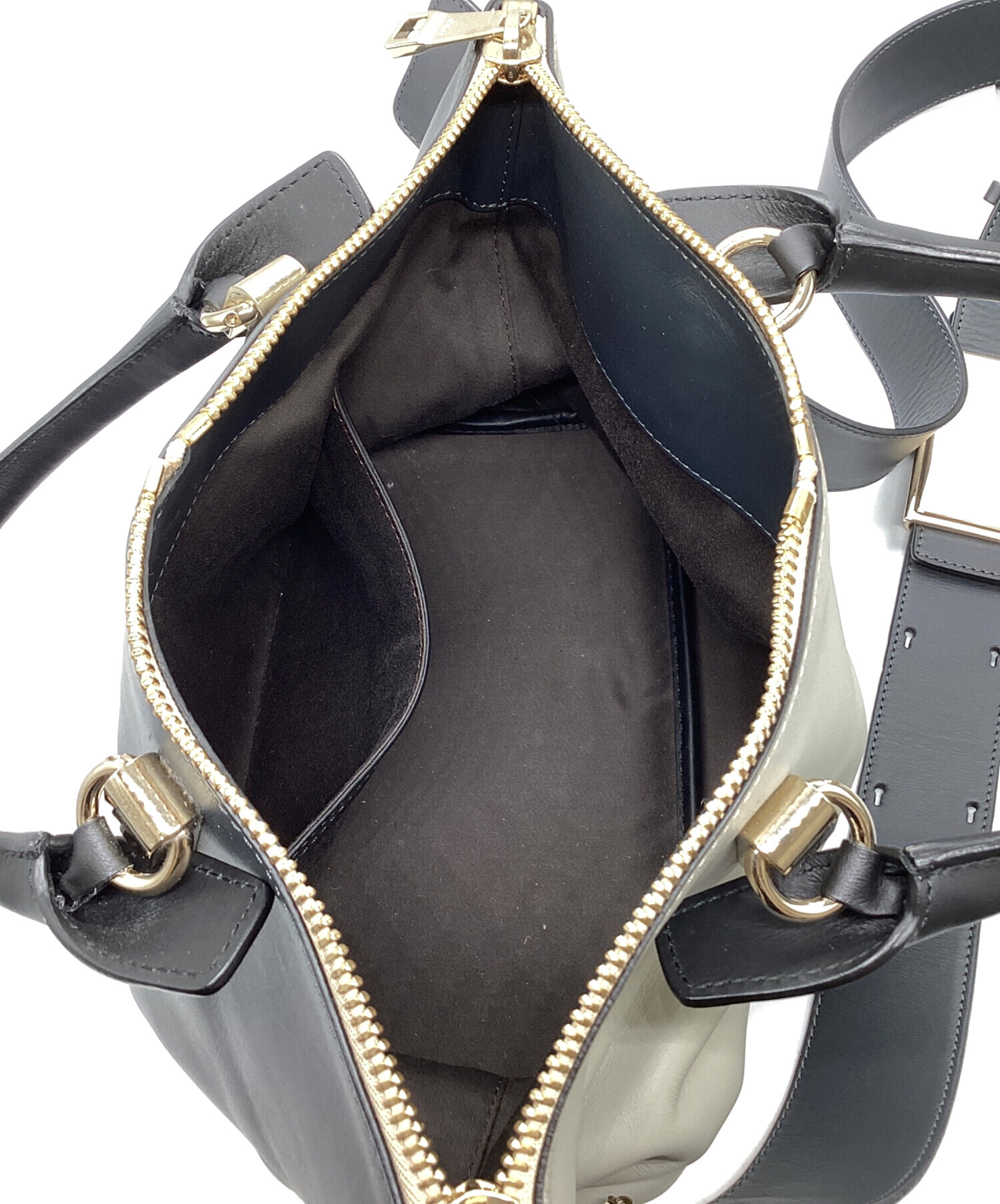 中古・古着通販】Chloe (クロエ) ベイリーバイカラー2WAYハンドバッグ