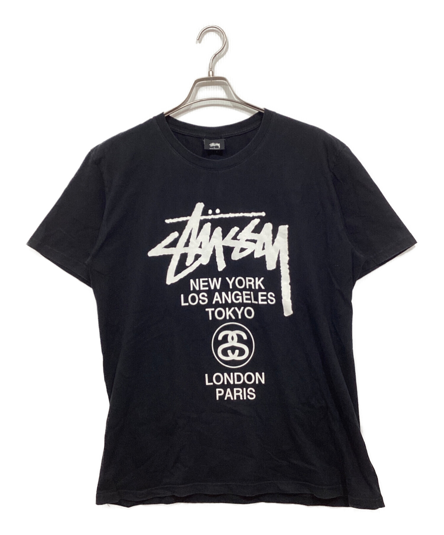 中古・古着通販】stussy (ステューシー) プリントTシャツ ブラック 