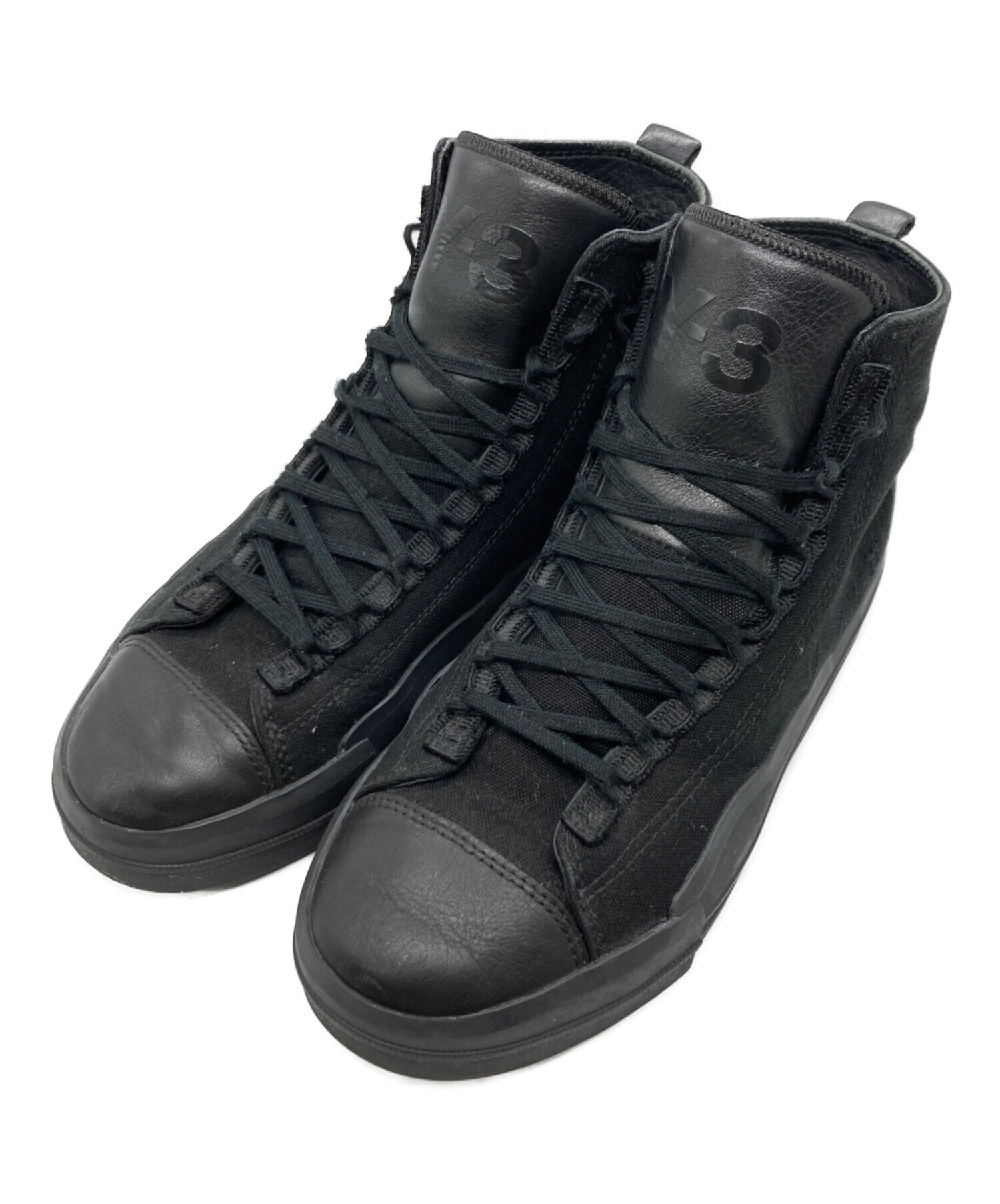中古・古着通販】Y-3 (ワイスリー) ロゴハイカットスニーカー ブラック