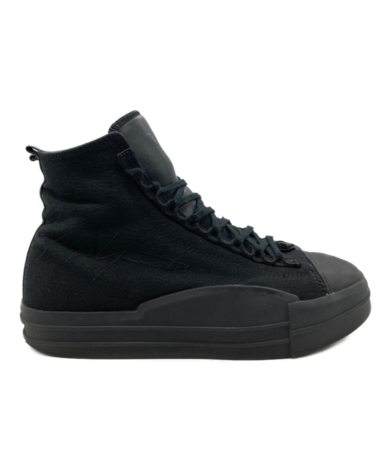 中古・古着通販】Y-3 (ワイスリー) ロゴハイカットスニーカー ブラック 