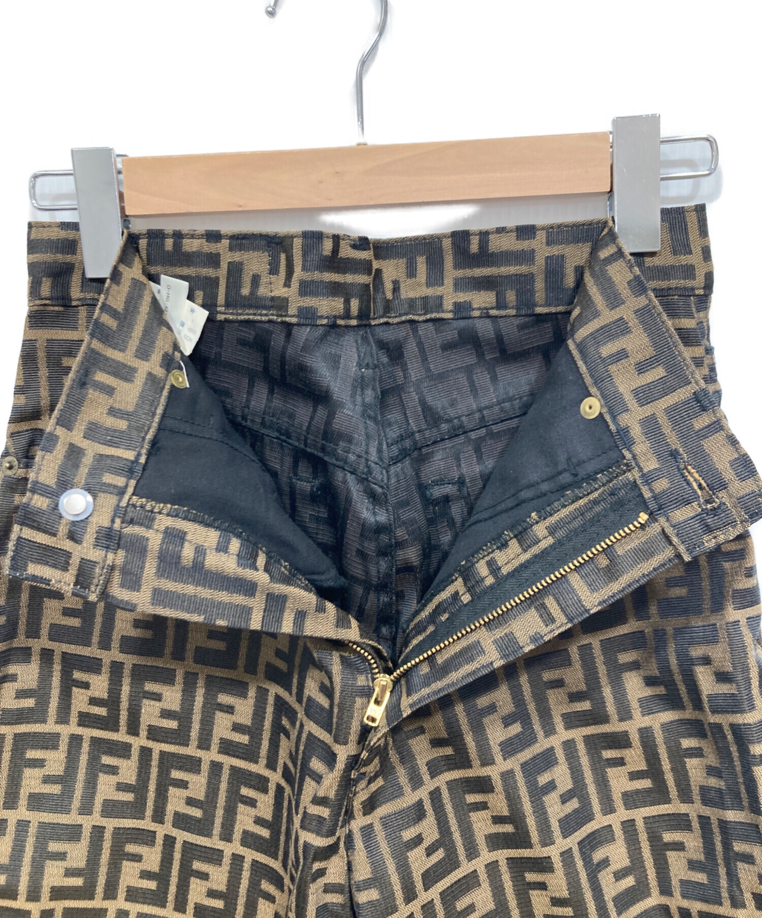 中古・古着通販】FENDI (フェンディ) ズッカ柄パンツ ブラック
