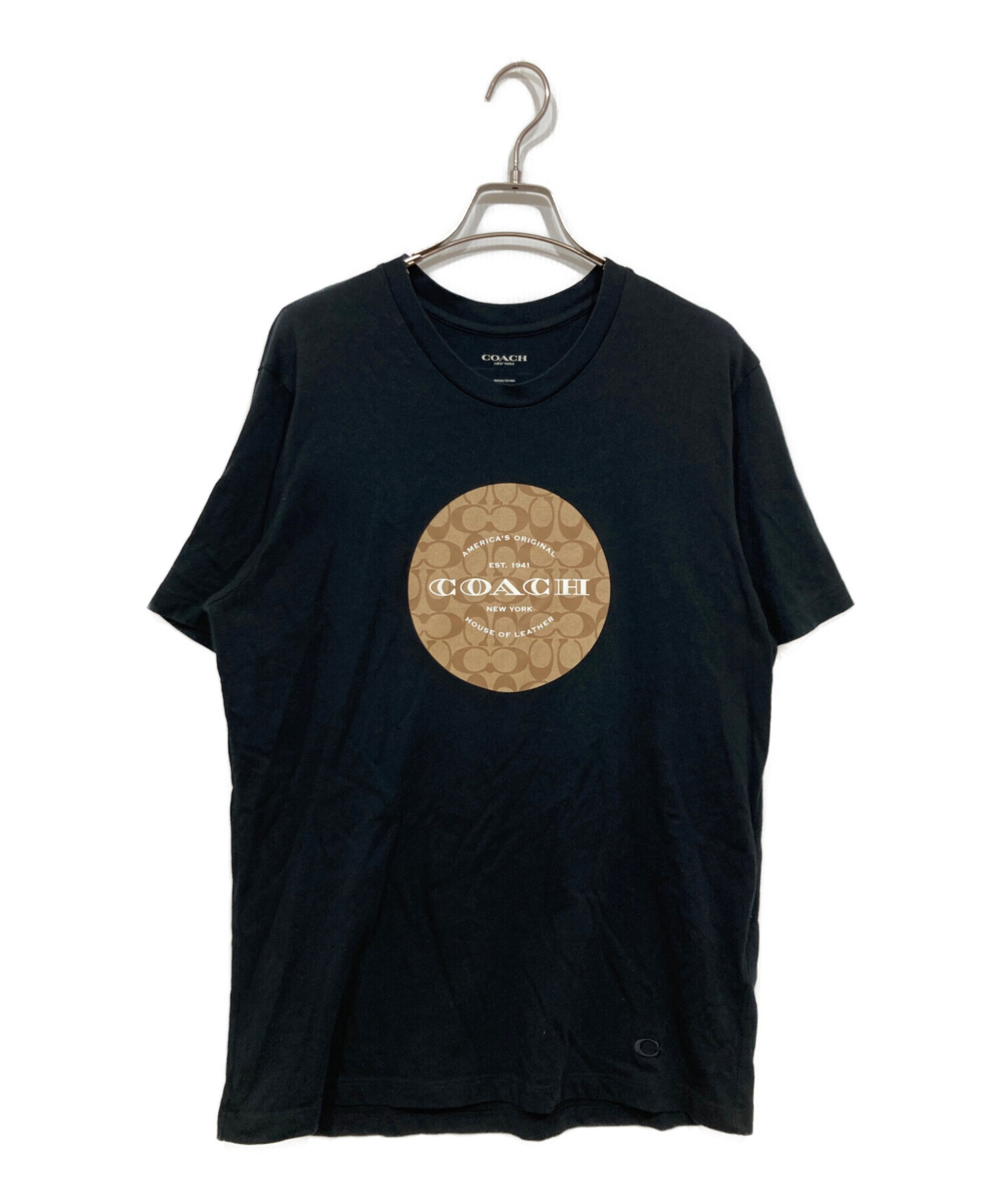 中古・古着通販】COACH (コーチ) サークルロゴプリントTEE ブラック 