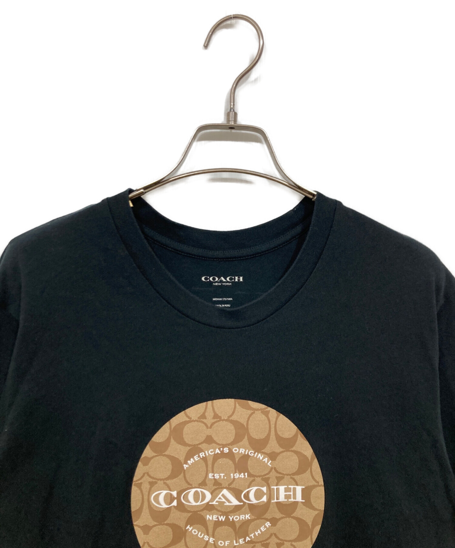 中古・古着通販】COACH (コーチ) サークルロゴプリントTEE ブラック 