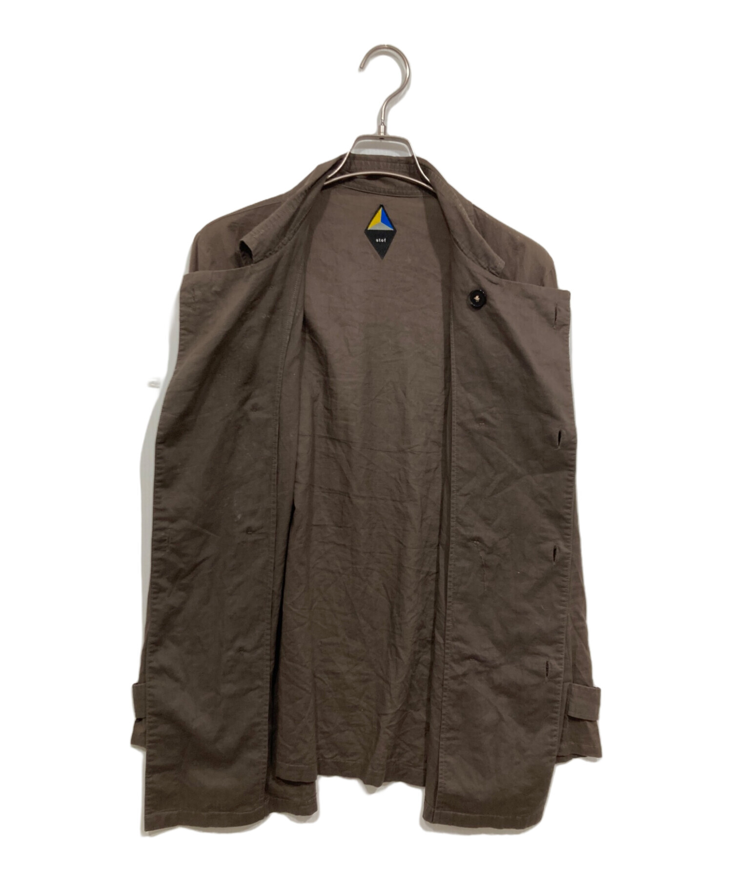 中古・古着通販】stof (ストフ) シャツジャケット ブラウン サイズ