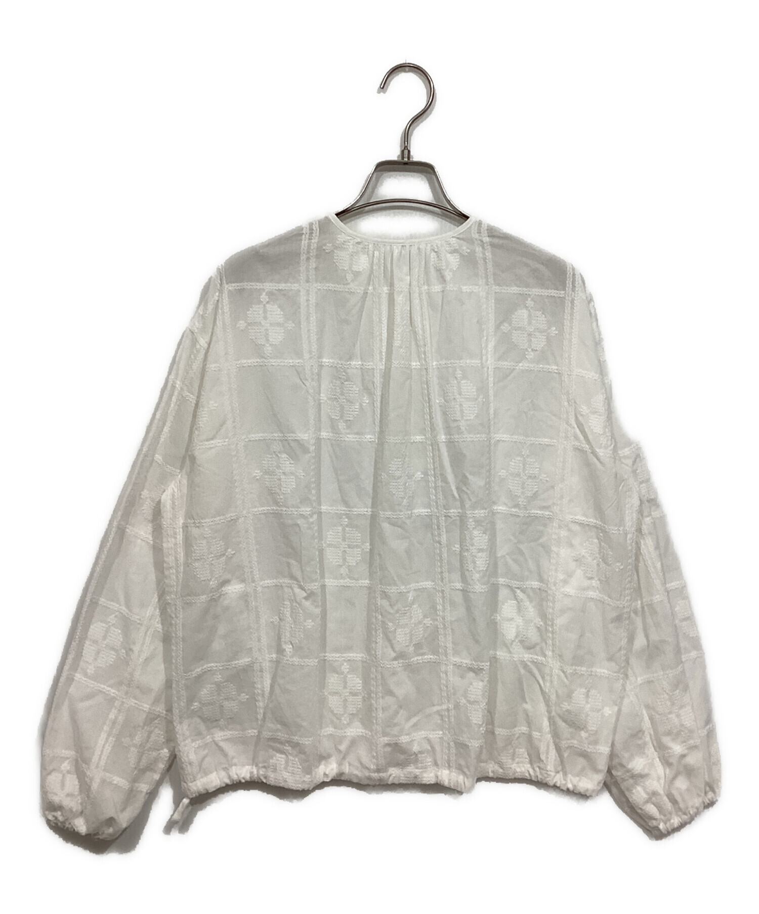 中古・古着通販】KAGURE (カグレ) クロスステッチドロストブラウス 