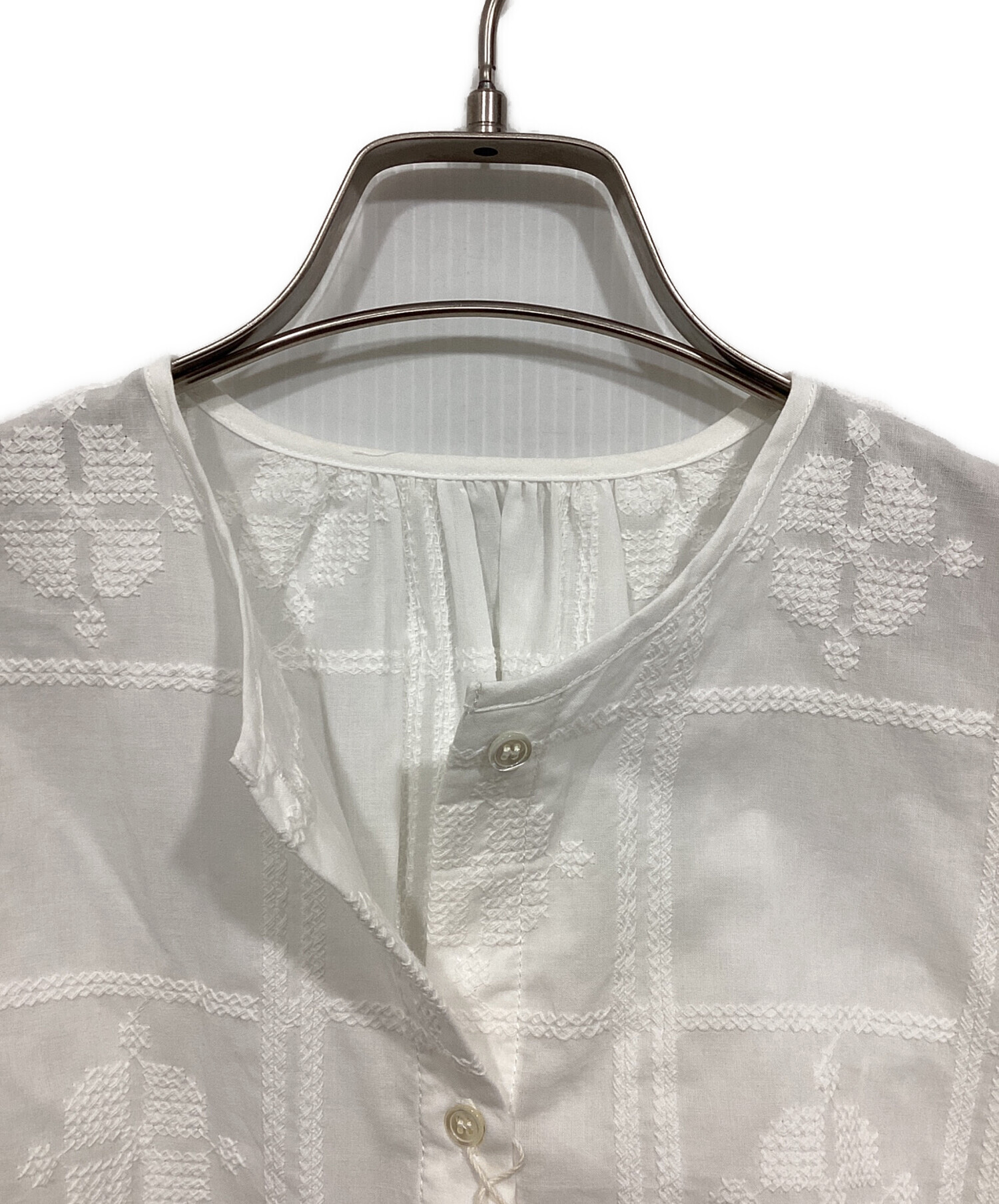 中古・古着通販】KAGURE (カグレ) クロスステッチドロストブラウス