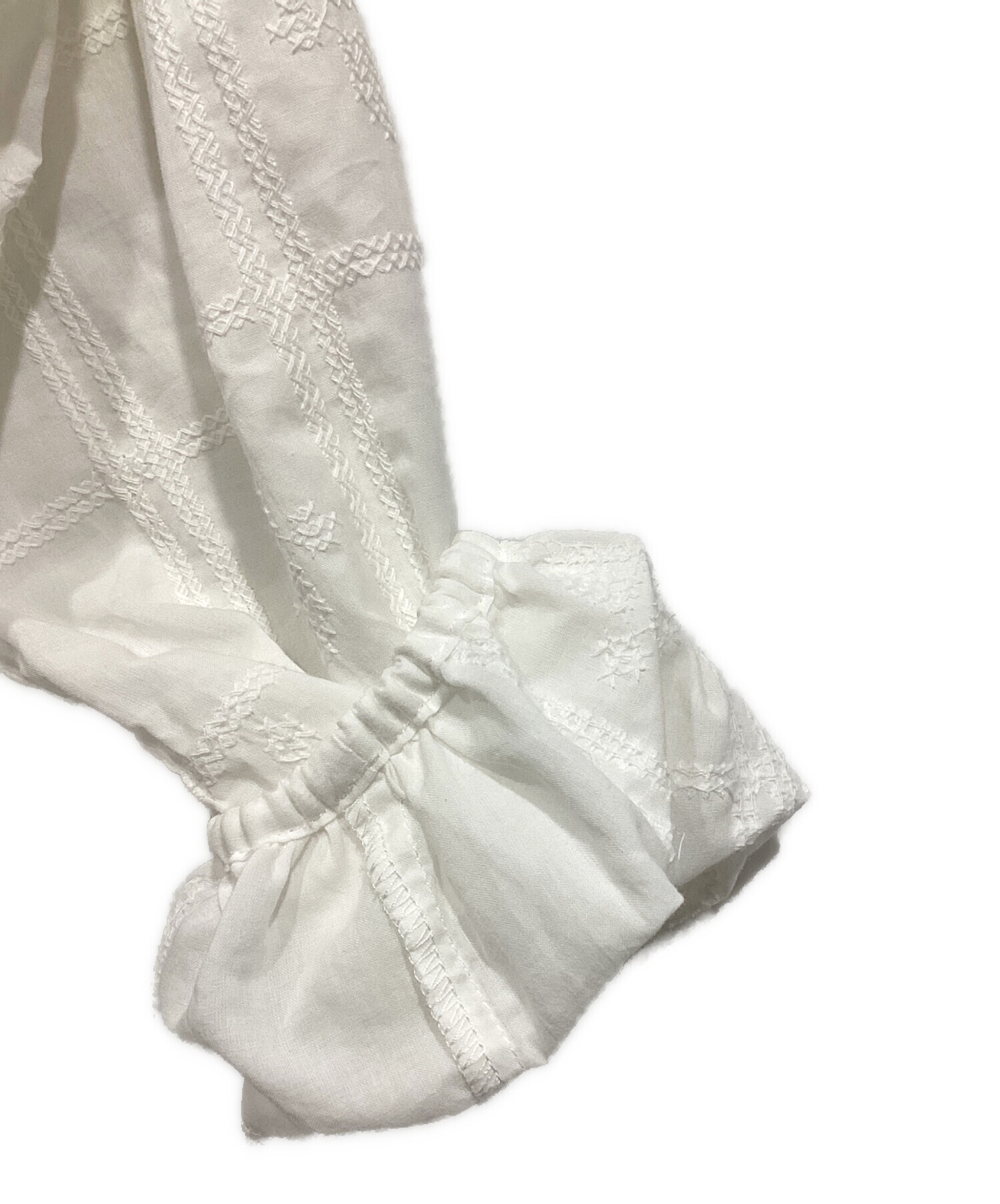 中古・古着通販】KAGURE (カグレ) クロスステッチドロストブラウス 