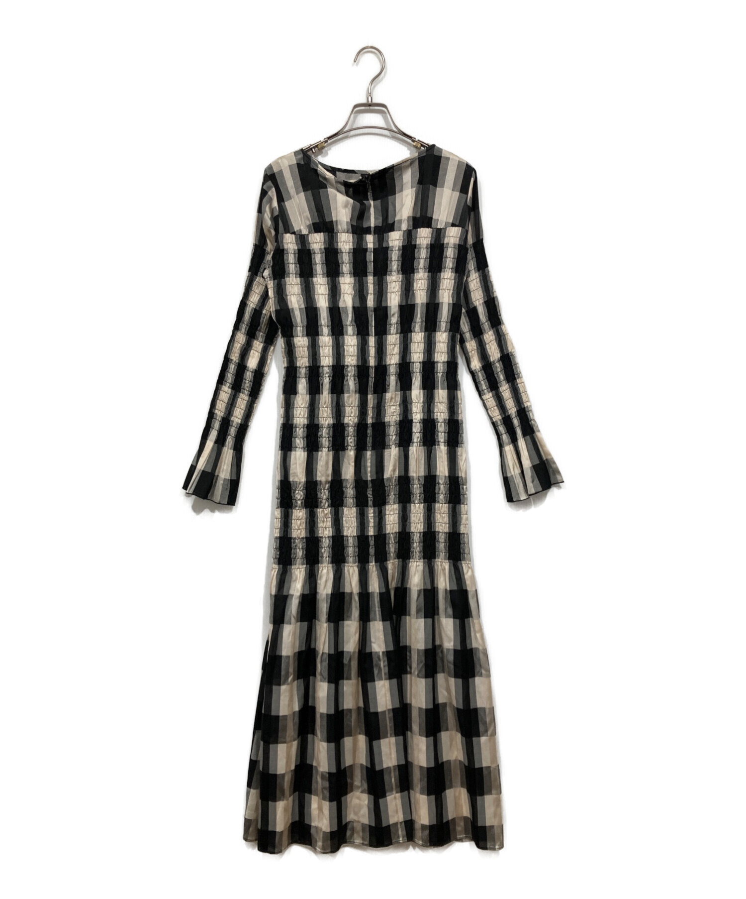 美品　クラネ　CLANE　レディース　シャーリングロングワンピース　S　ミックス 中古・古着通販】CLANE (クラネ) シャーリングロングワンピース