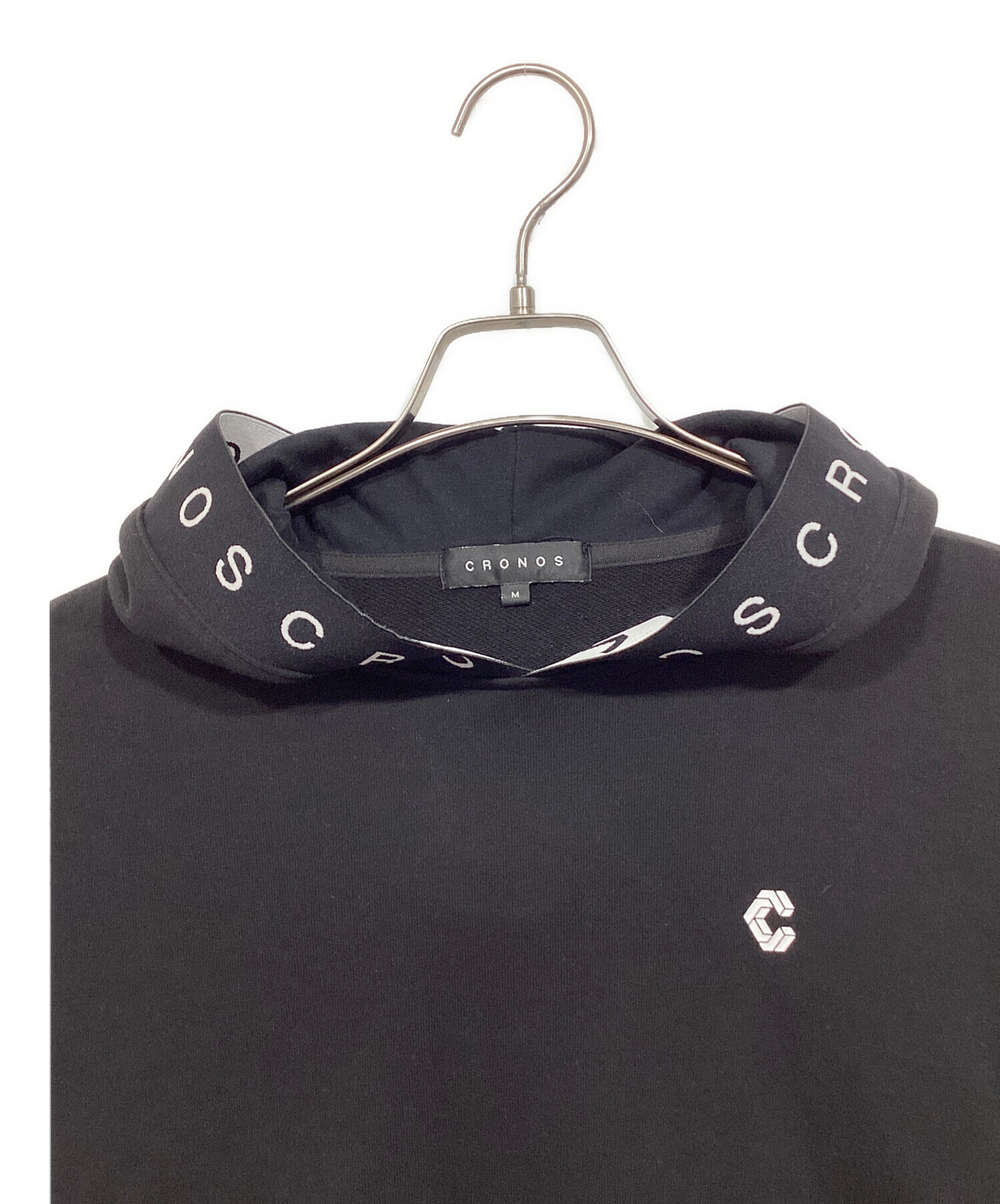 中古・古着通販】CRONOS (クロノス) ロゴテープパーカー ブラック