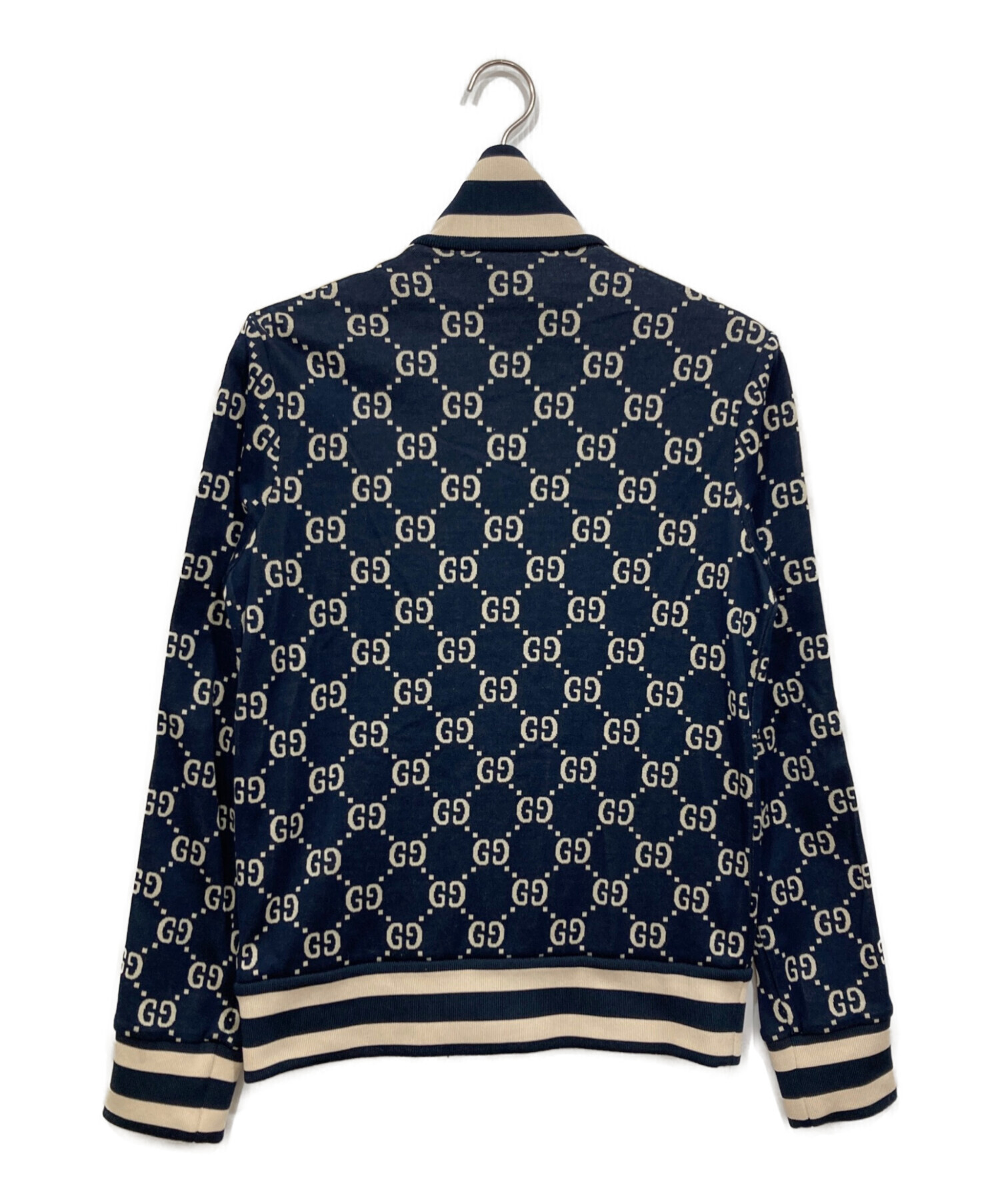 J*中様 美品: GUCCI GGジャガード　トラックジャケット　ネイビーMサイ 中古・古着通販】GUCCI (グッチ) GGジャガードコットンジャケット