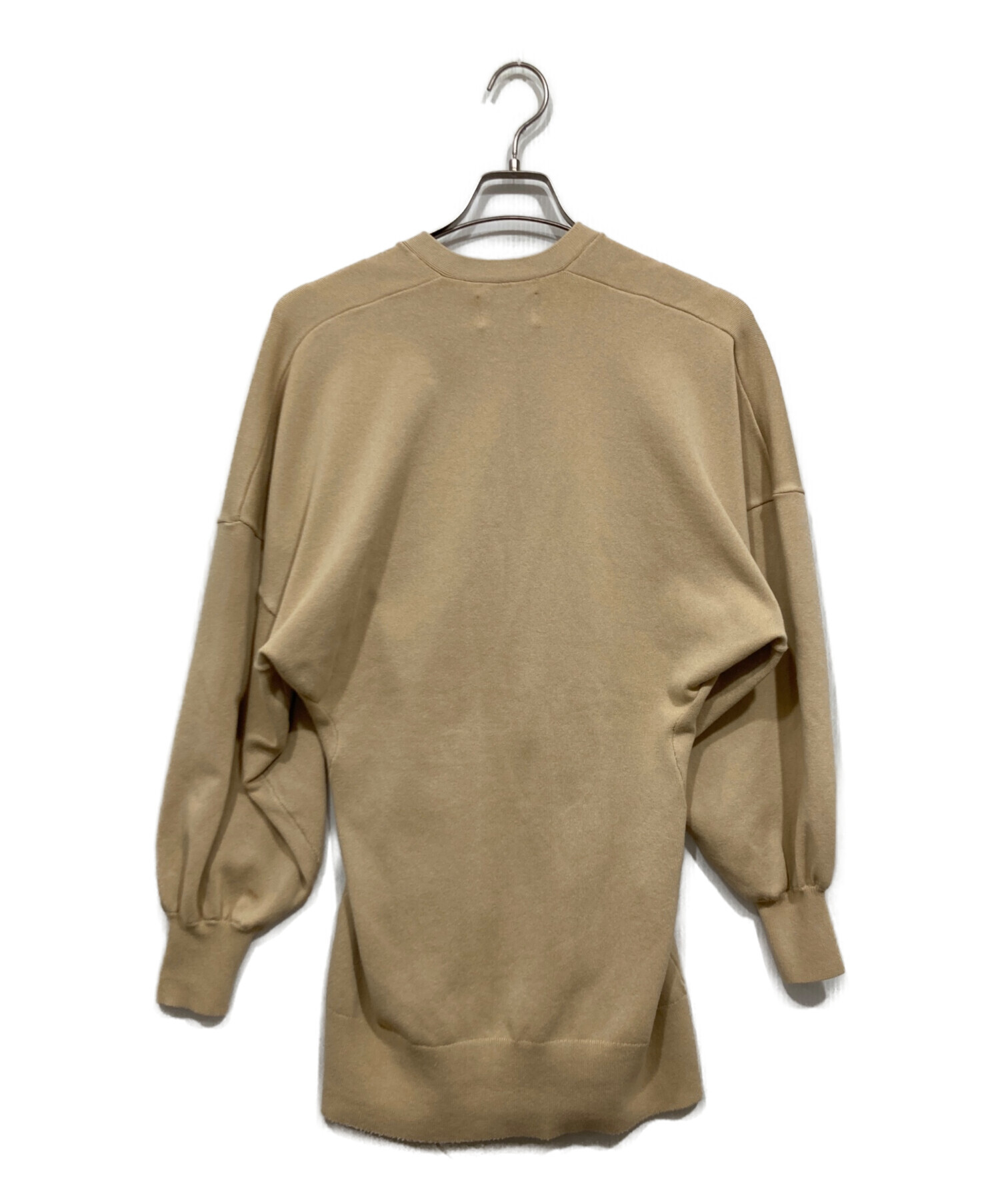 #442 HUF カーディガン　ベージュ　Sサイズ 美品　古着 中古・古着通販】CLANE (クラネ) シェープラインカーディガン ベージュ