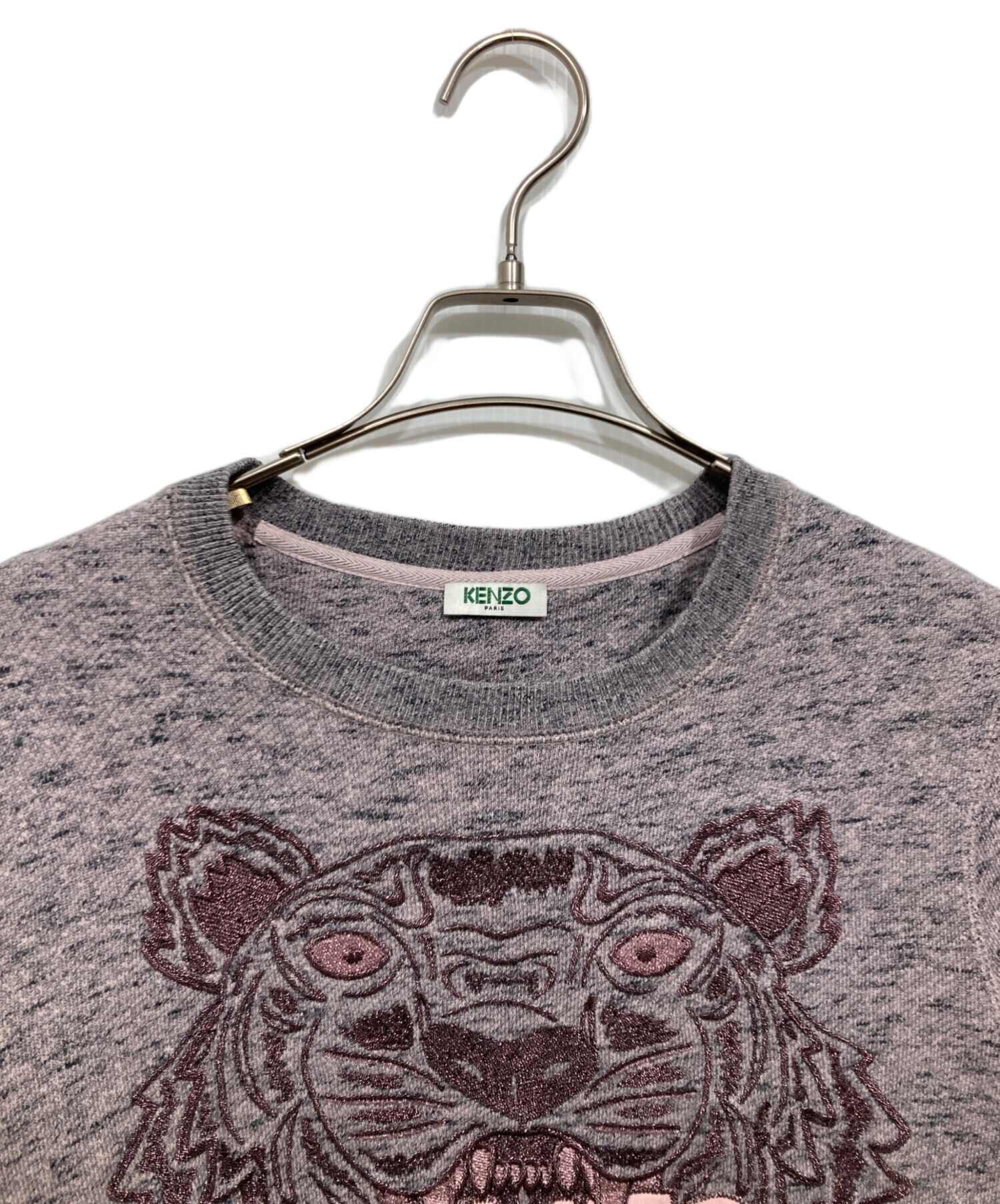 中古・古着通販】KENZO (ケンゾー) タイガー刺繍スウェット ピンク