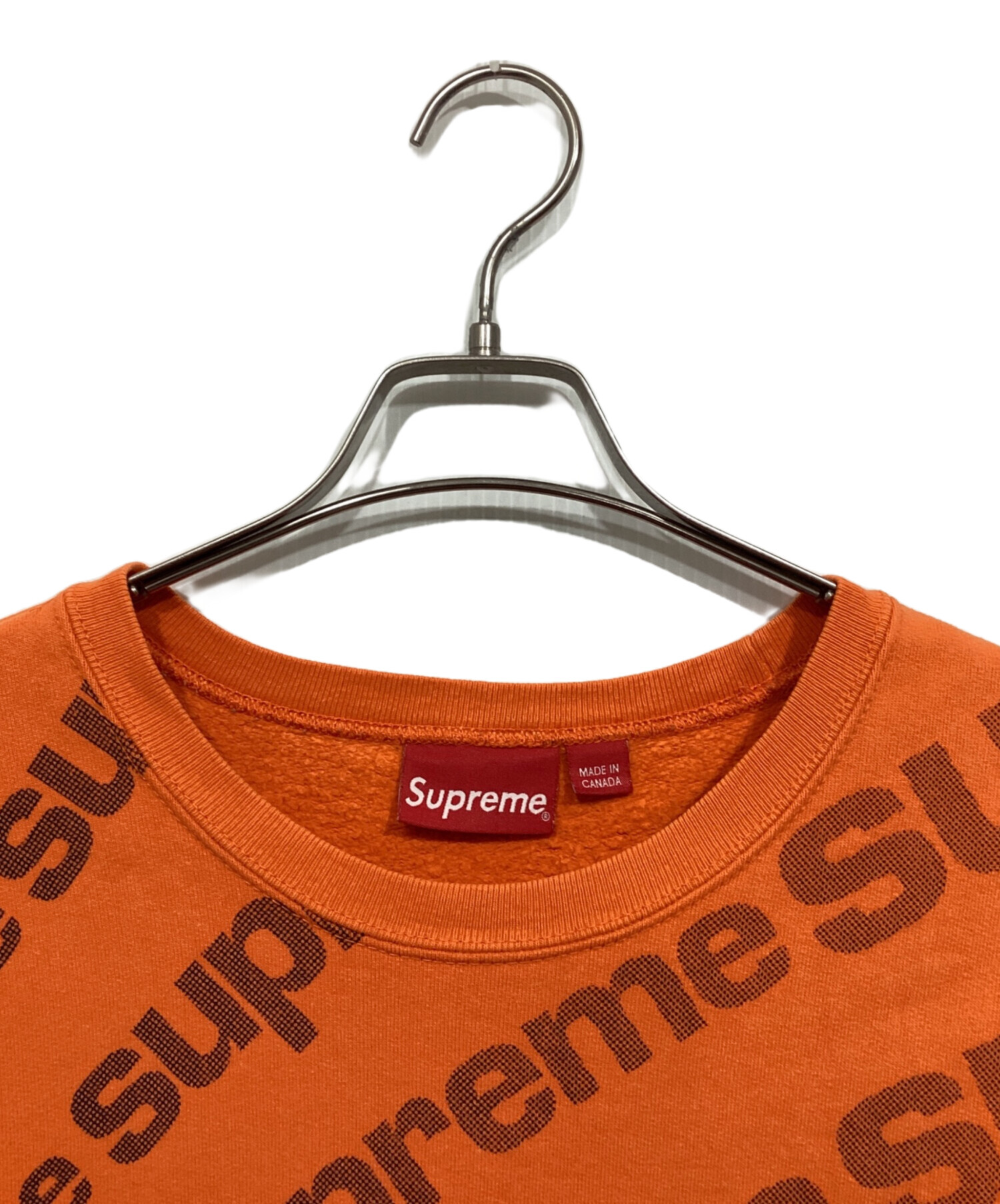 クウォーター　supreme シュプリーム　ラガーシャツ　オレンジ 中古・古着通販】Supreme (シュプリーム) Radial crewneck オレンジ