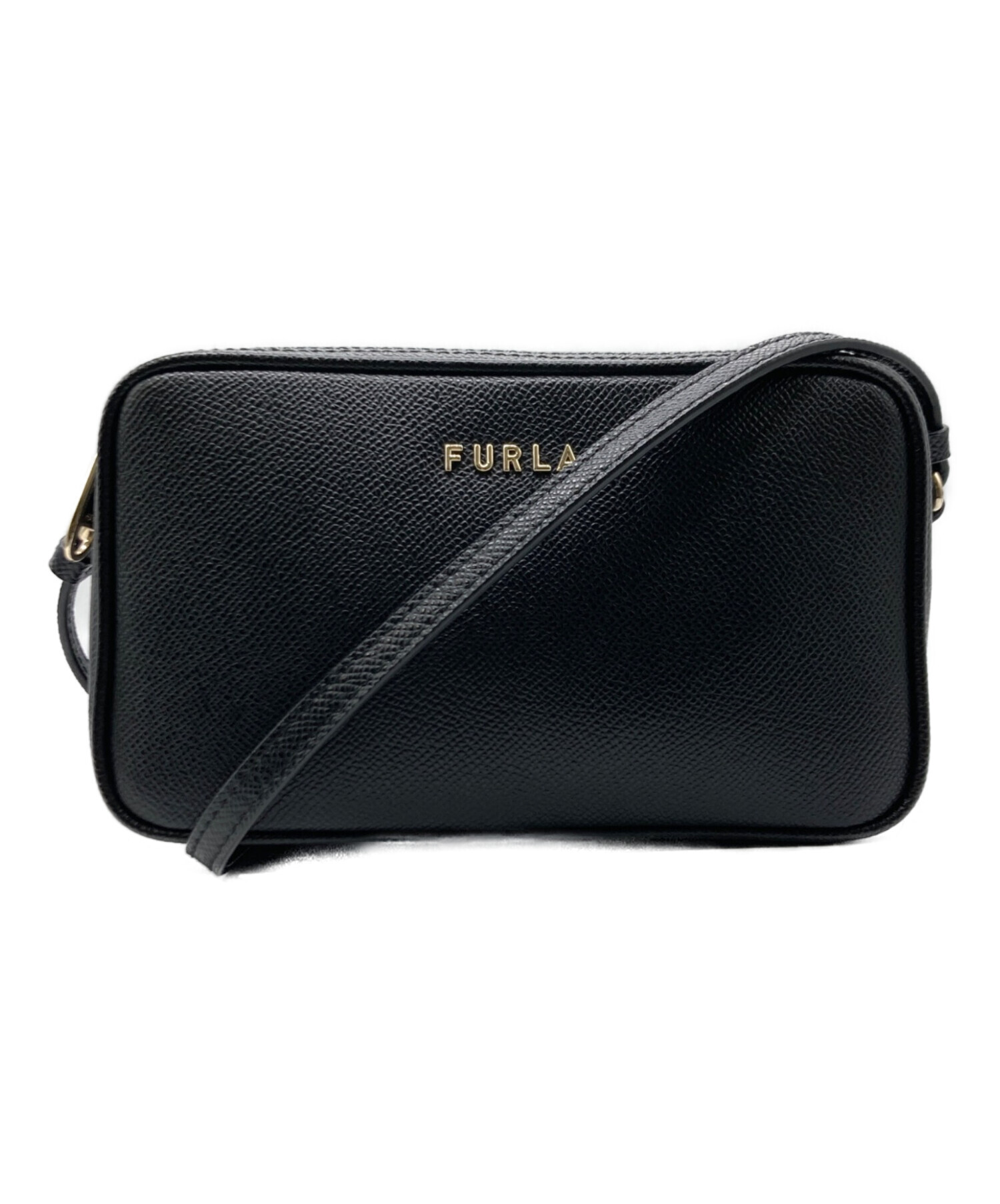 FURLA ブラック ショルダーバッグ　新品未使用 中古・古着通販】FURLA (フルラ) LILLIダブルファスナー ミニ
